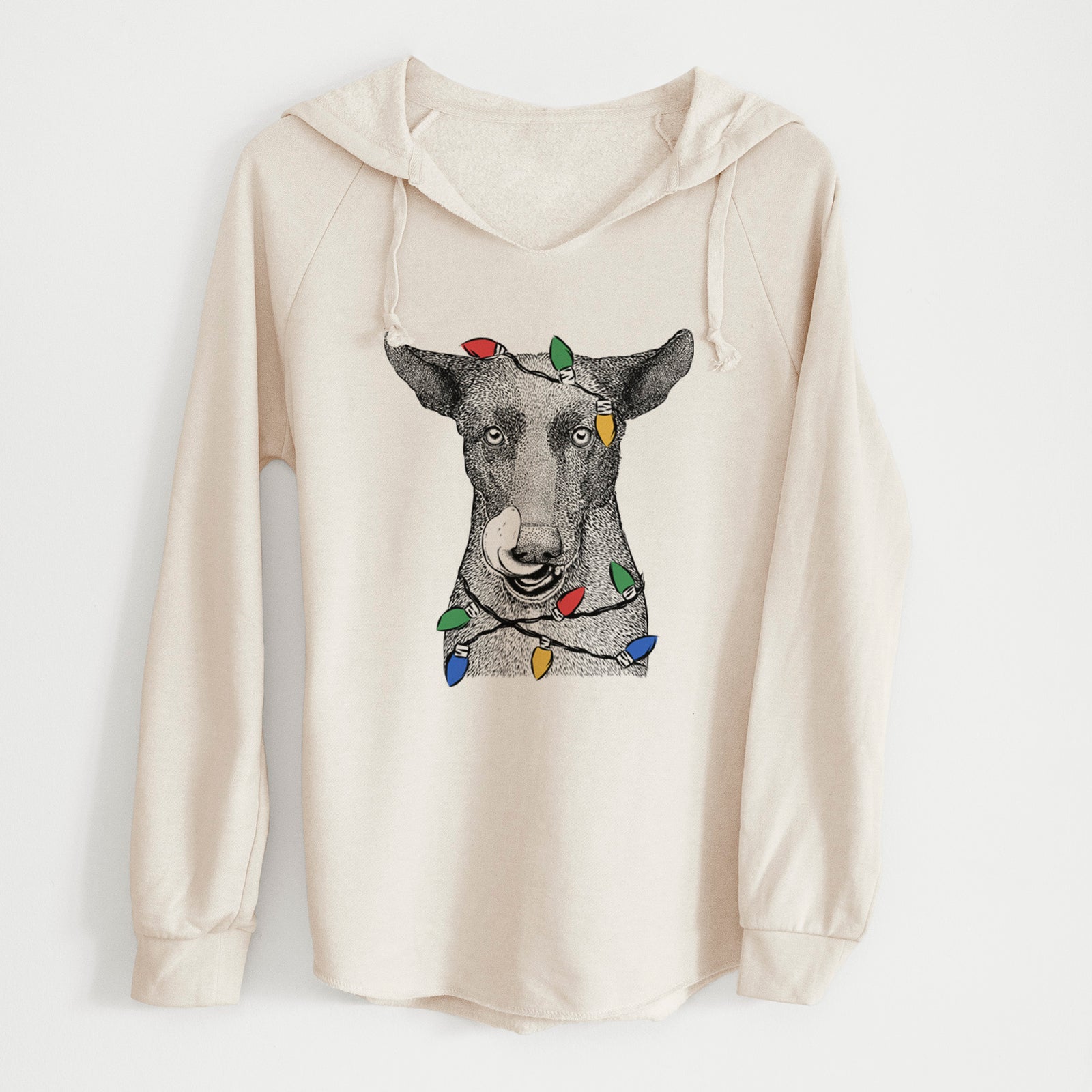 Christmas Lights Gidget the Mexican Street Dog - Cali Wave Hooded Sweatshirt