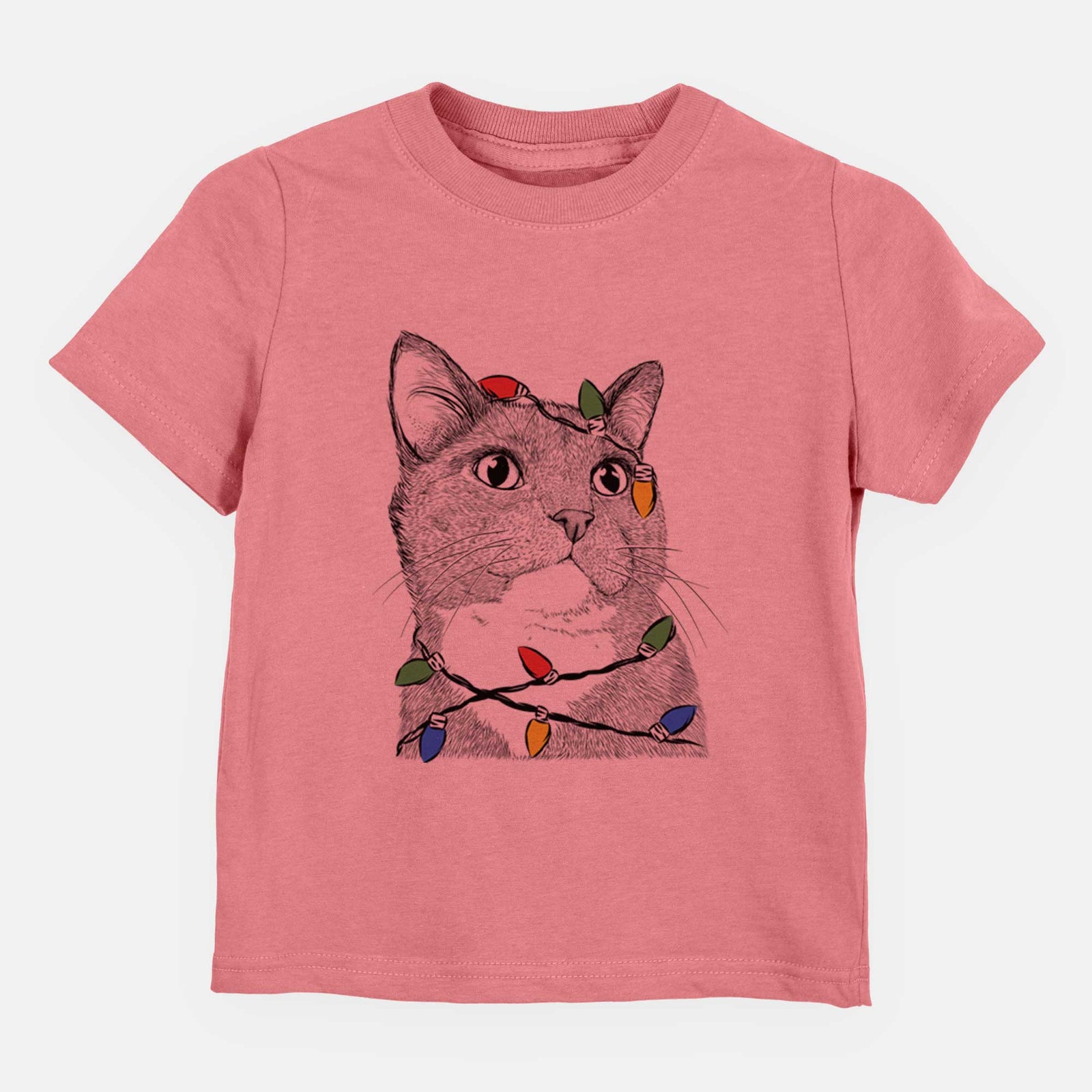 Christmas Lights Gizmo the Grey Cat - Kids/Youth/Toddler Shirt
