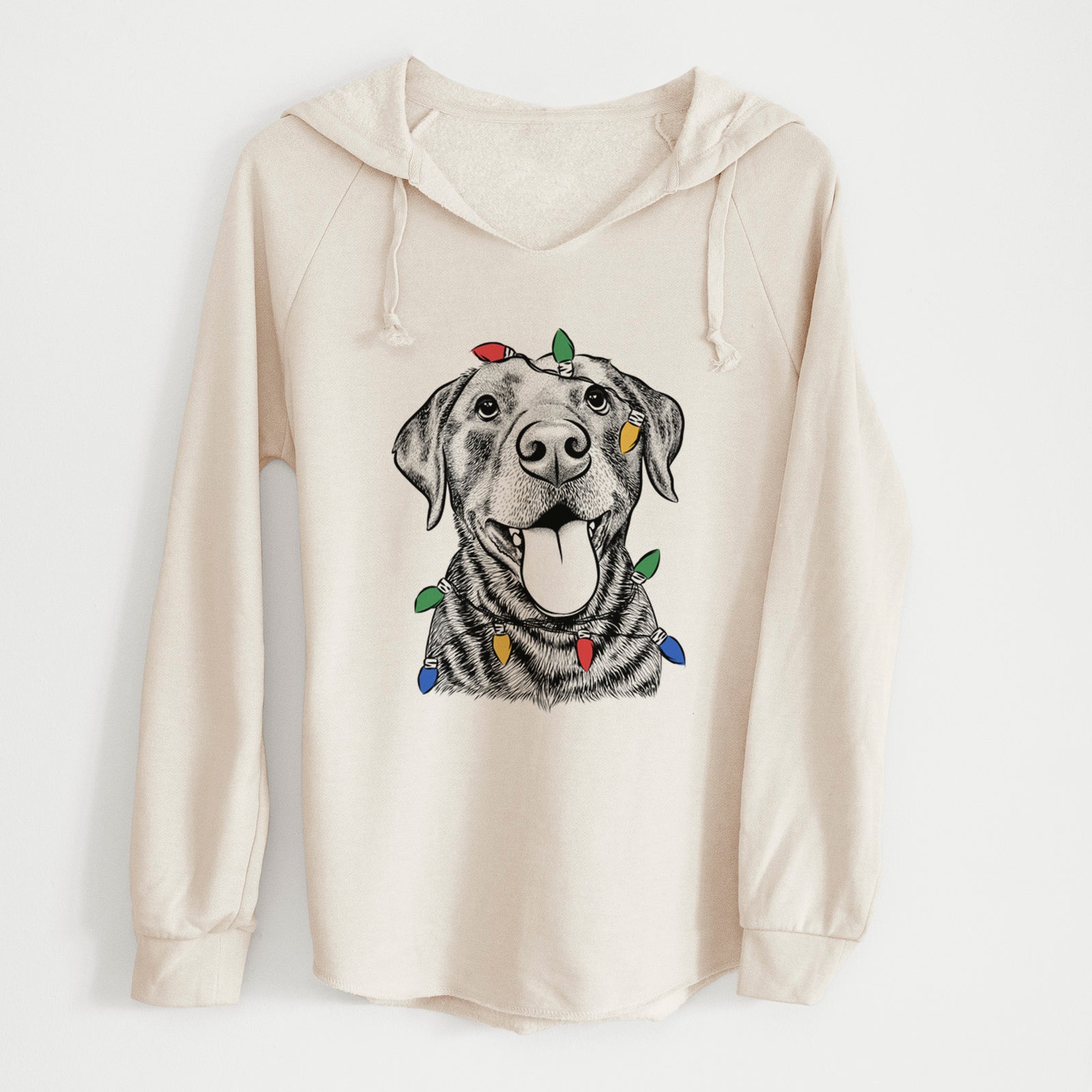 Christmas Lights Gwen the Labrador Retriever - Cali Wave Hooded Sweatshirt