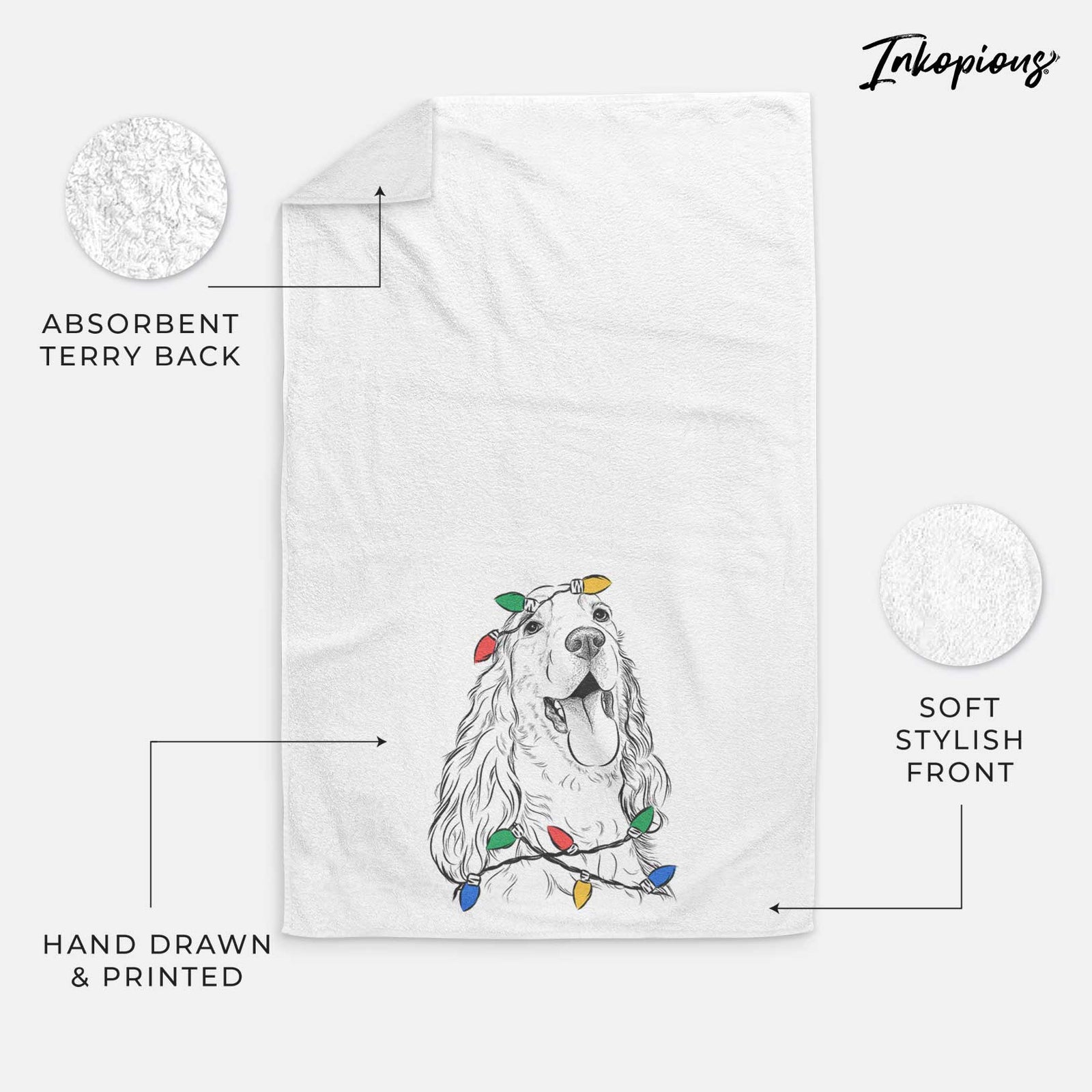 Happy Henry the English Cocker Spaniel Decorative Hand Towel