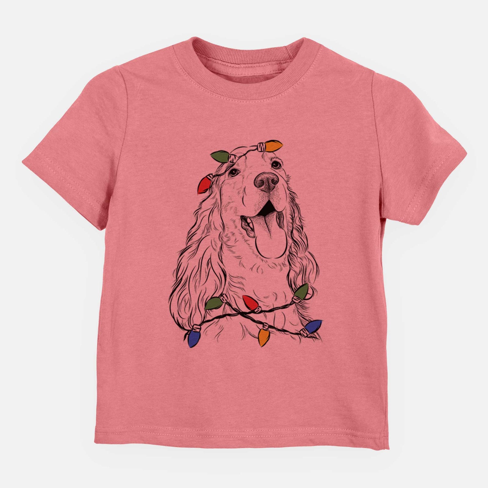 Christmas Lights Happy Henry the English Cocker Spaniel - Kids/Youth/Toddler Shirt