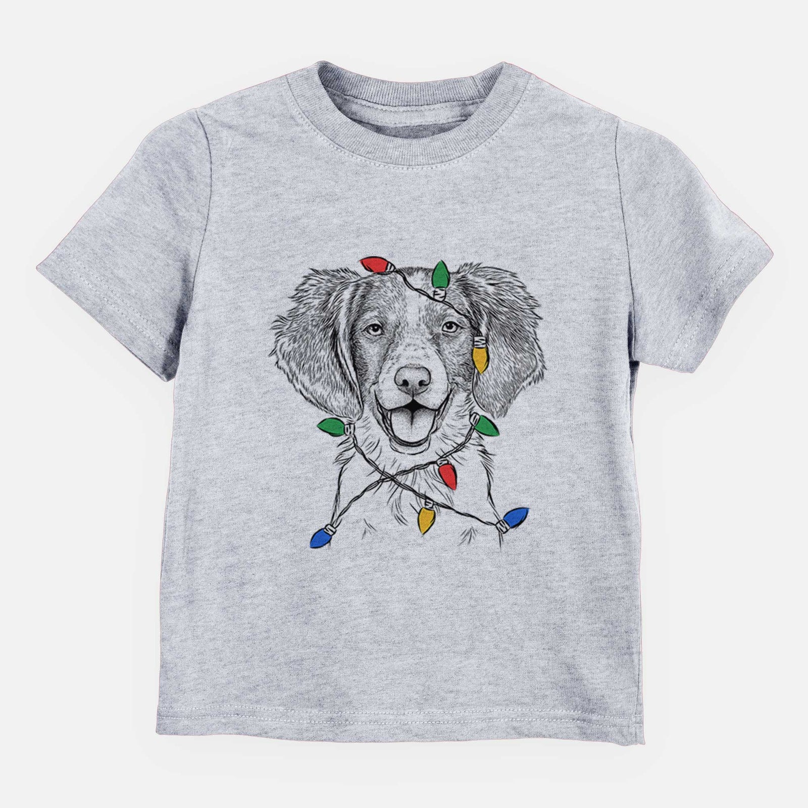 Christmas Lights Happy Holly the Brittany Spaniel - Kids/Youth/Toddler Shirt