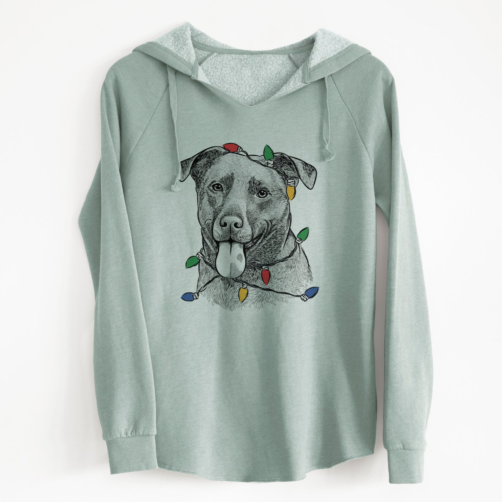 Christmas Lights Harbor the Mixed Breed - Cali Wave Hooded Sweatshirt