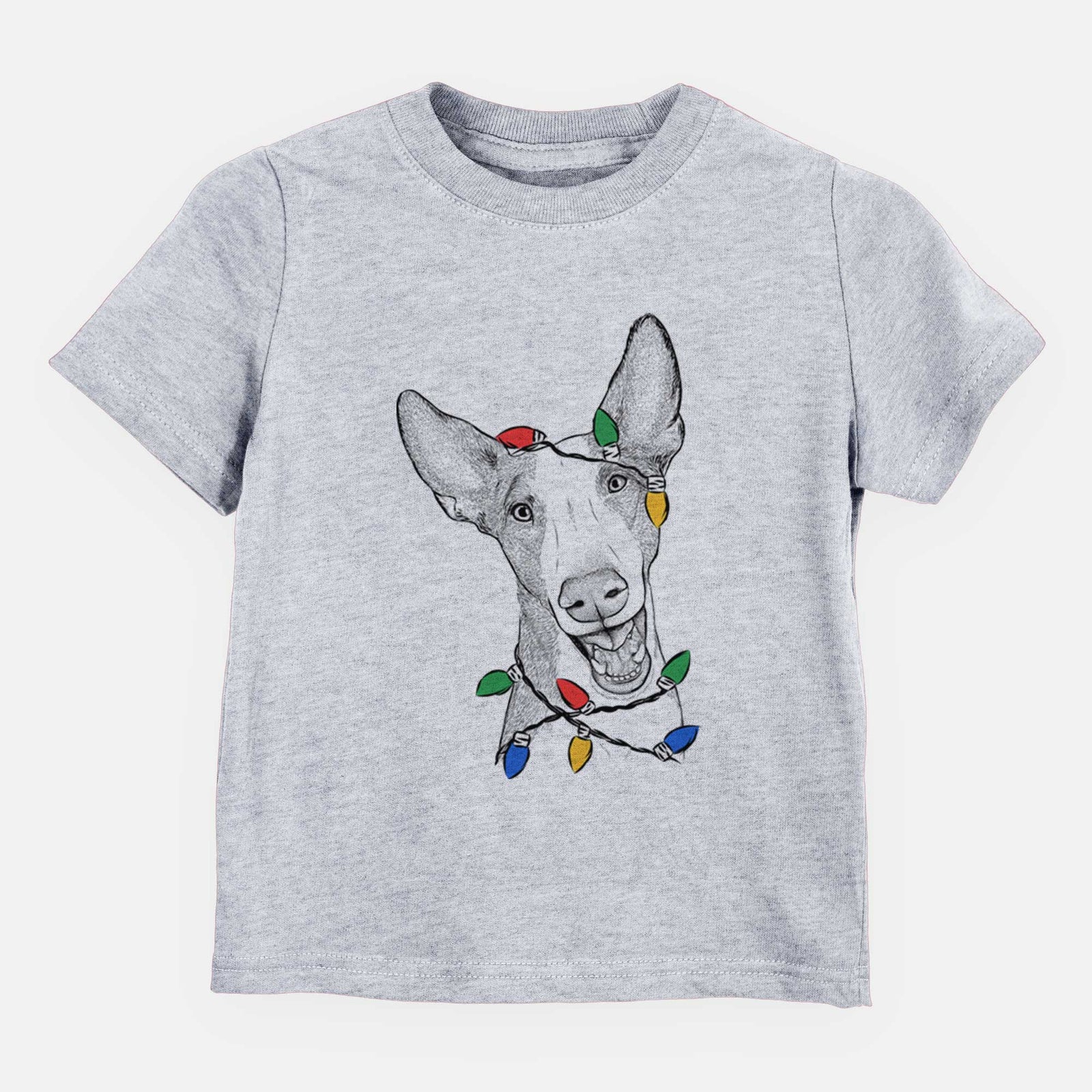 Christmas Lights Havok the Ibizan Hound - Kids/Youth/Toddler Shirt