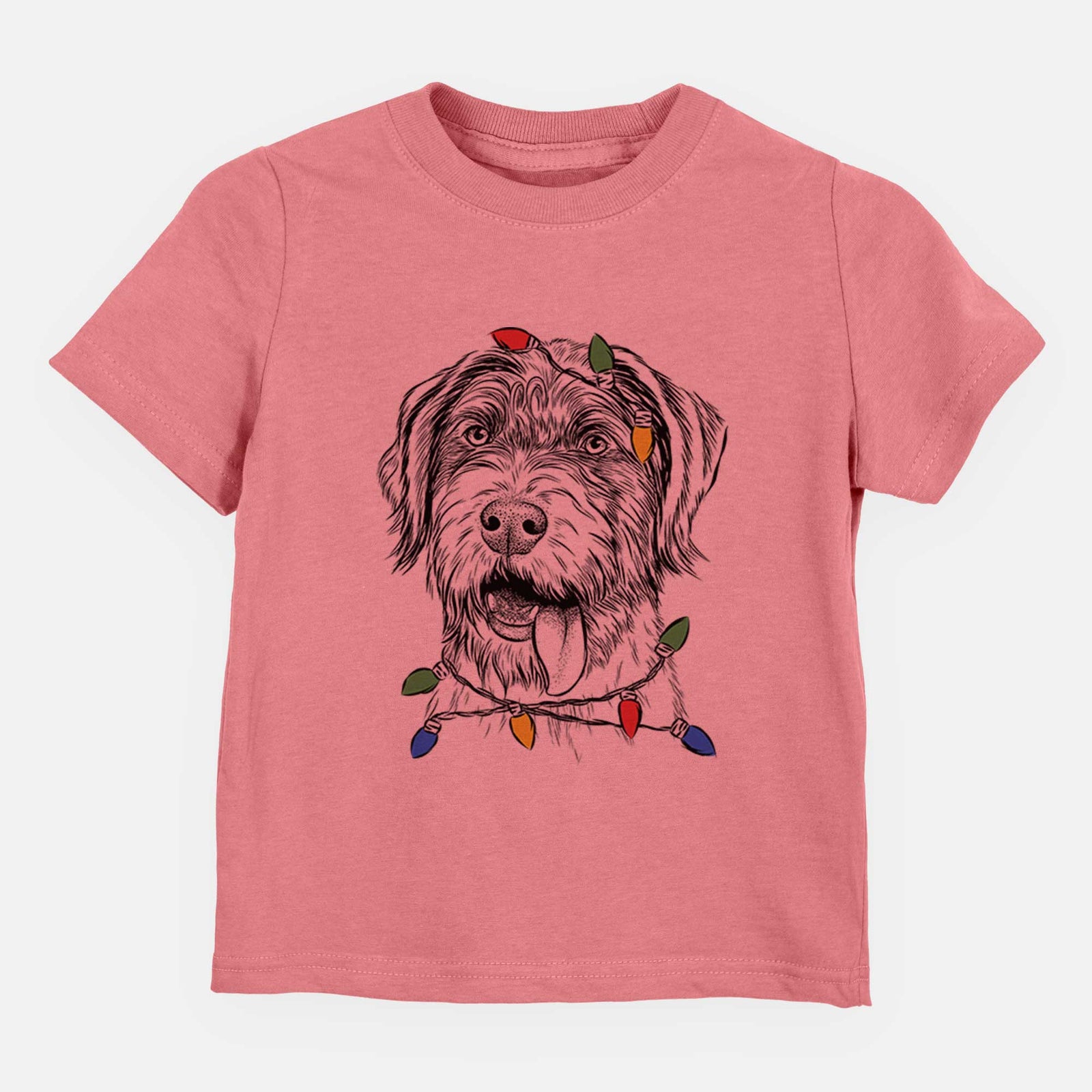Christmas Lights Hazel the German Wirehaired Pointer Mix - Kids/Youth/Toddler Shirt