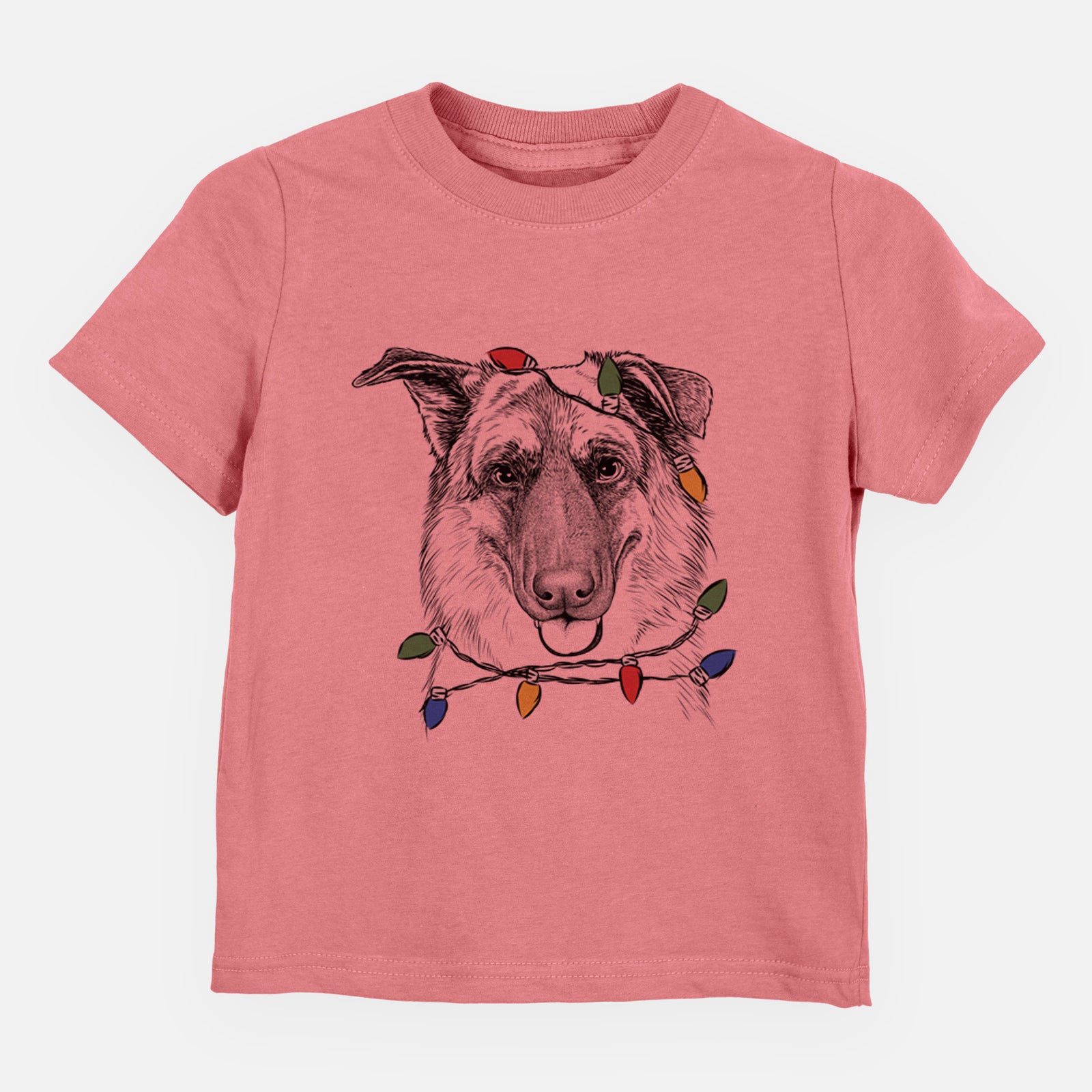 Christmas Lights Henry the German Shepherd - Kids/Youth/Toddler Shirt
