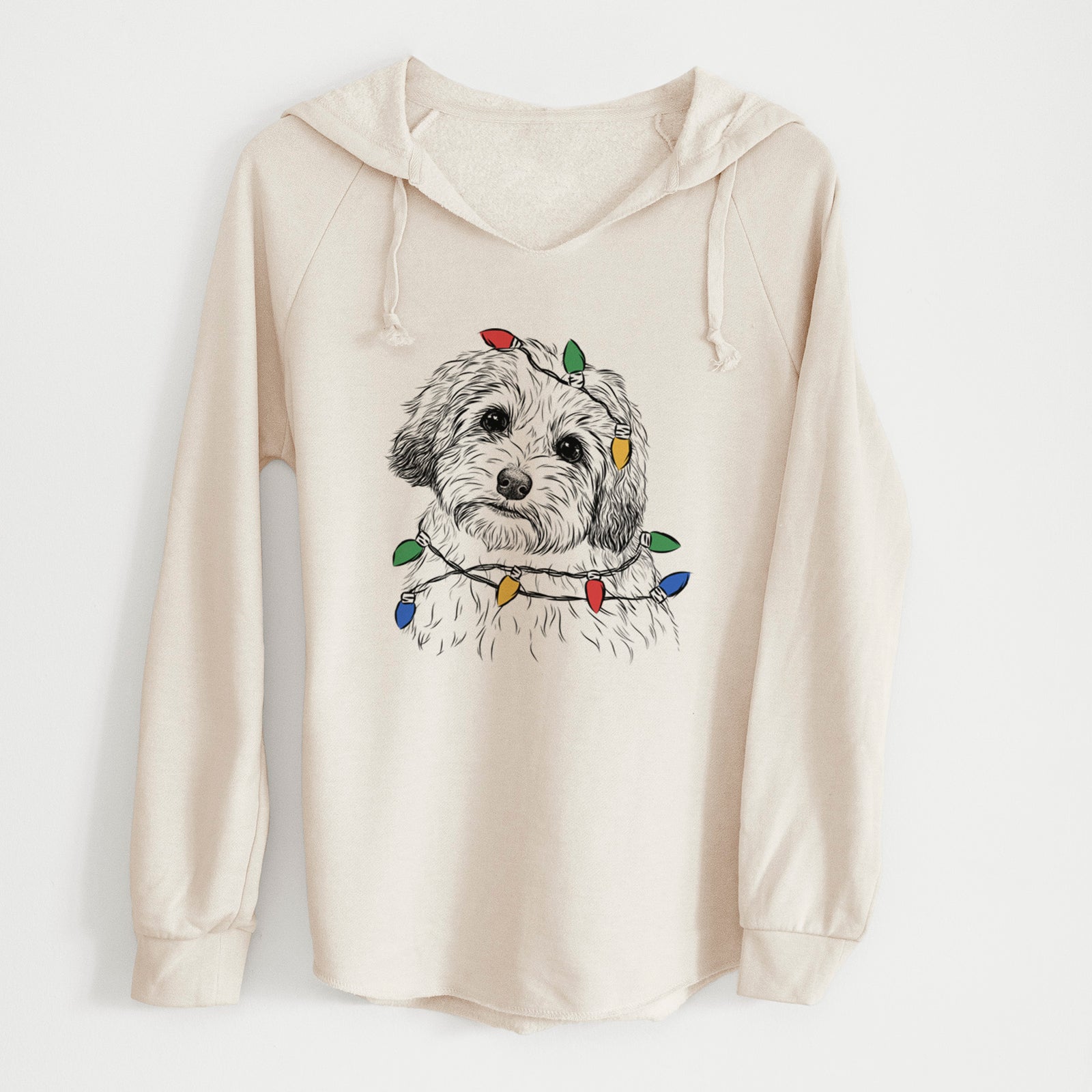 Christmas Lights Henry the Havanese - Cali Wave Hooded Sweatshirt