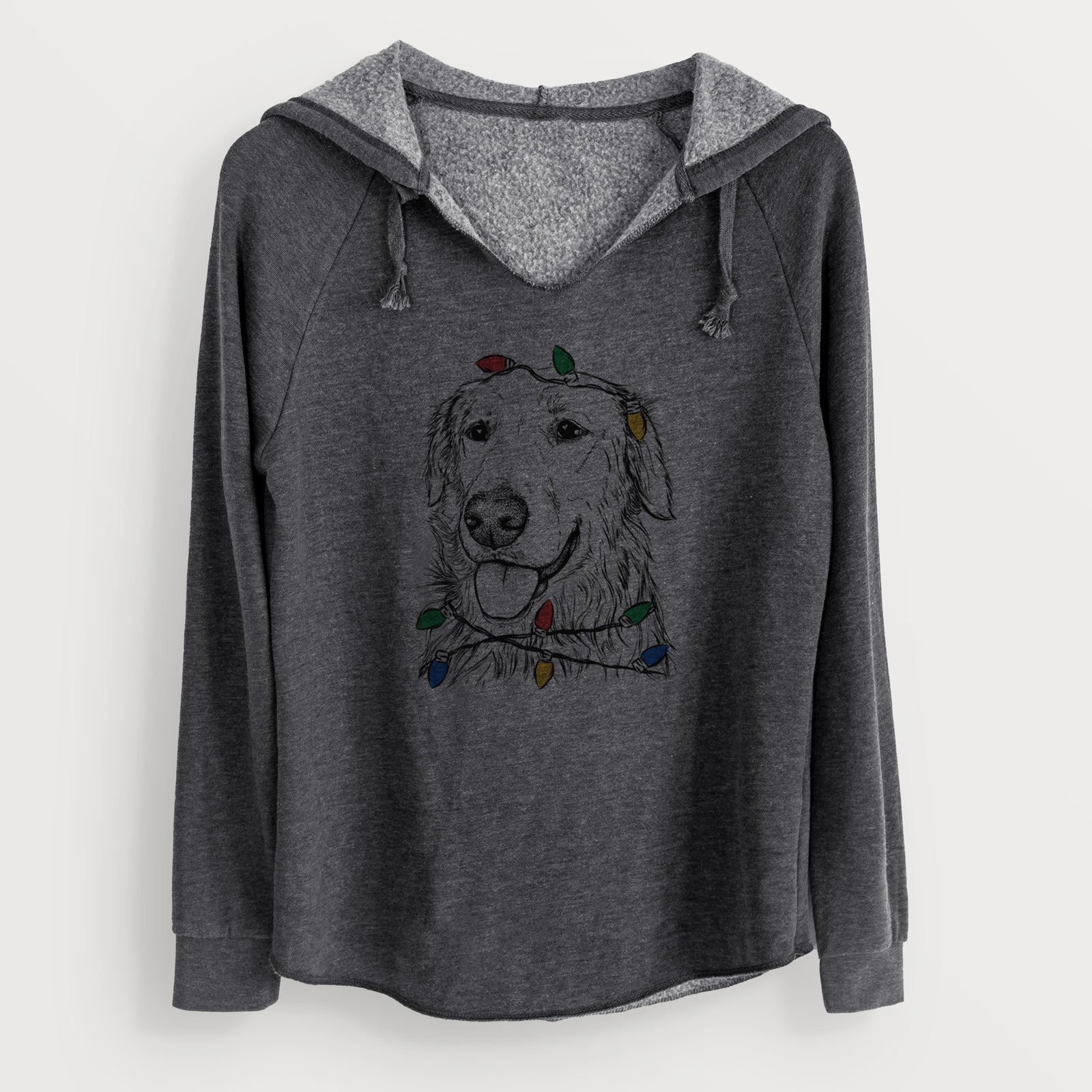 Christmas Lights Hopper the Golden Retriever - Cali Wave Hooded Sweatshirt