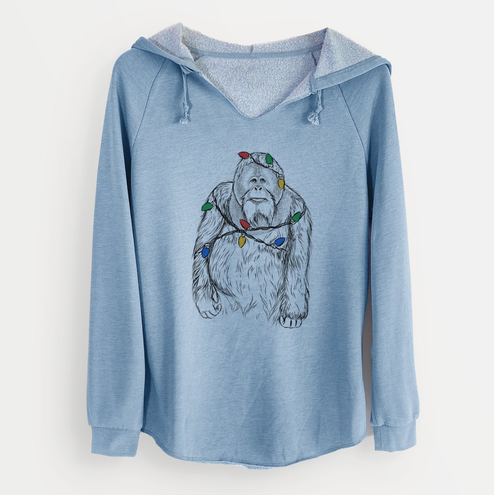 Christmas Lights Horace the Male Orangutan - Cali Wave Hooded Sweatshirt