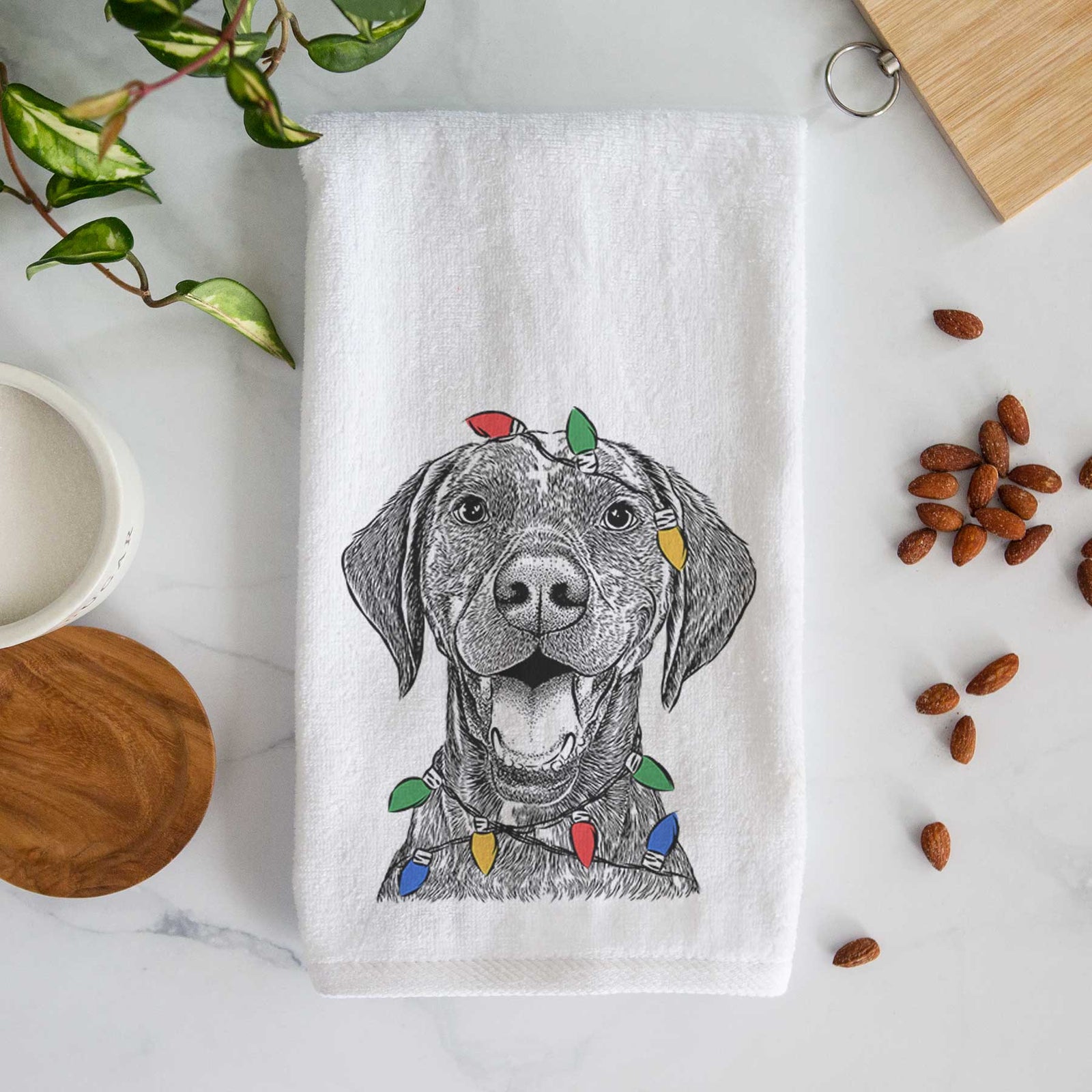 Hudson the German Shorthaired Pointer Decorative Hand Towel