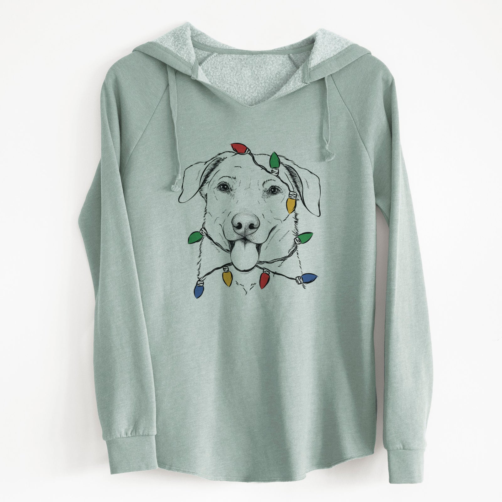 Christmas Lights Hudson the Shepherd - Cali Wave Hooded Sweatshirt