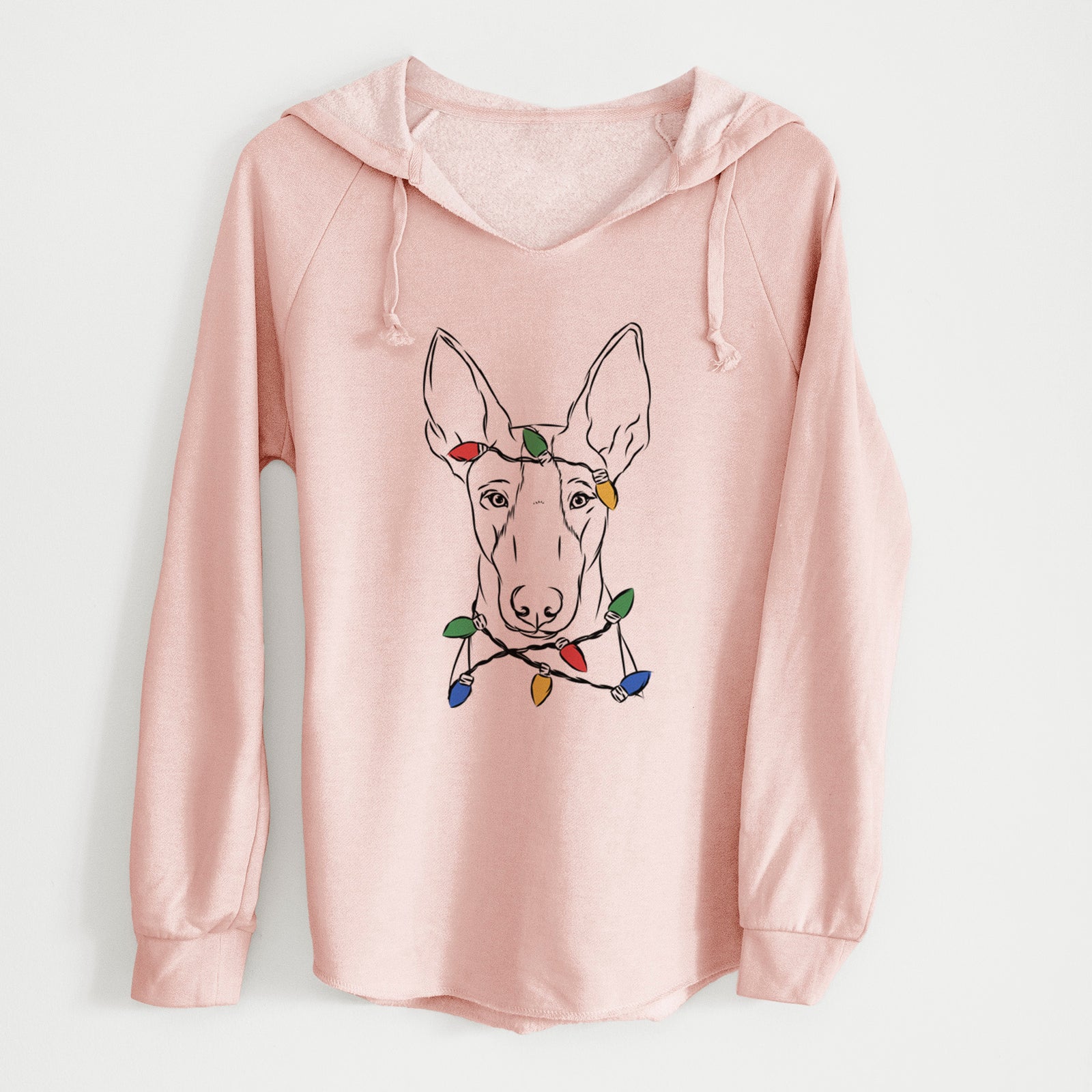 Christmas Lights Indy the Ibizan Hound - Cali Wave Hooded Sweatshirt