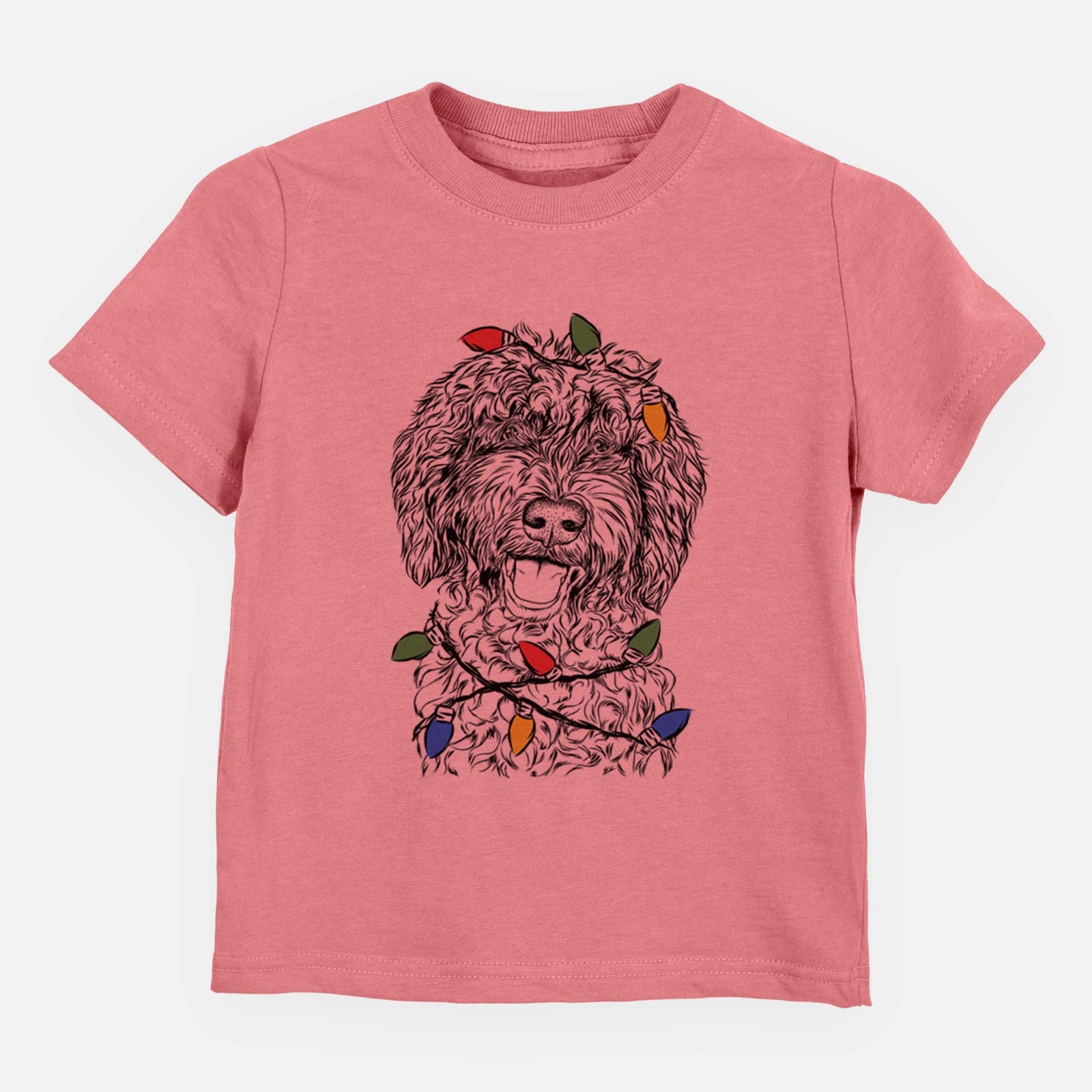Christmas Lights Jack the Chocolate Labradoodle - Kids/Youth/Toddler Shirt