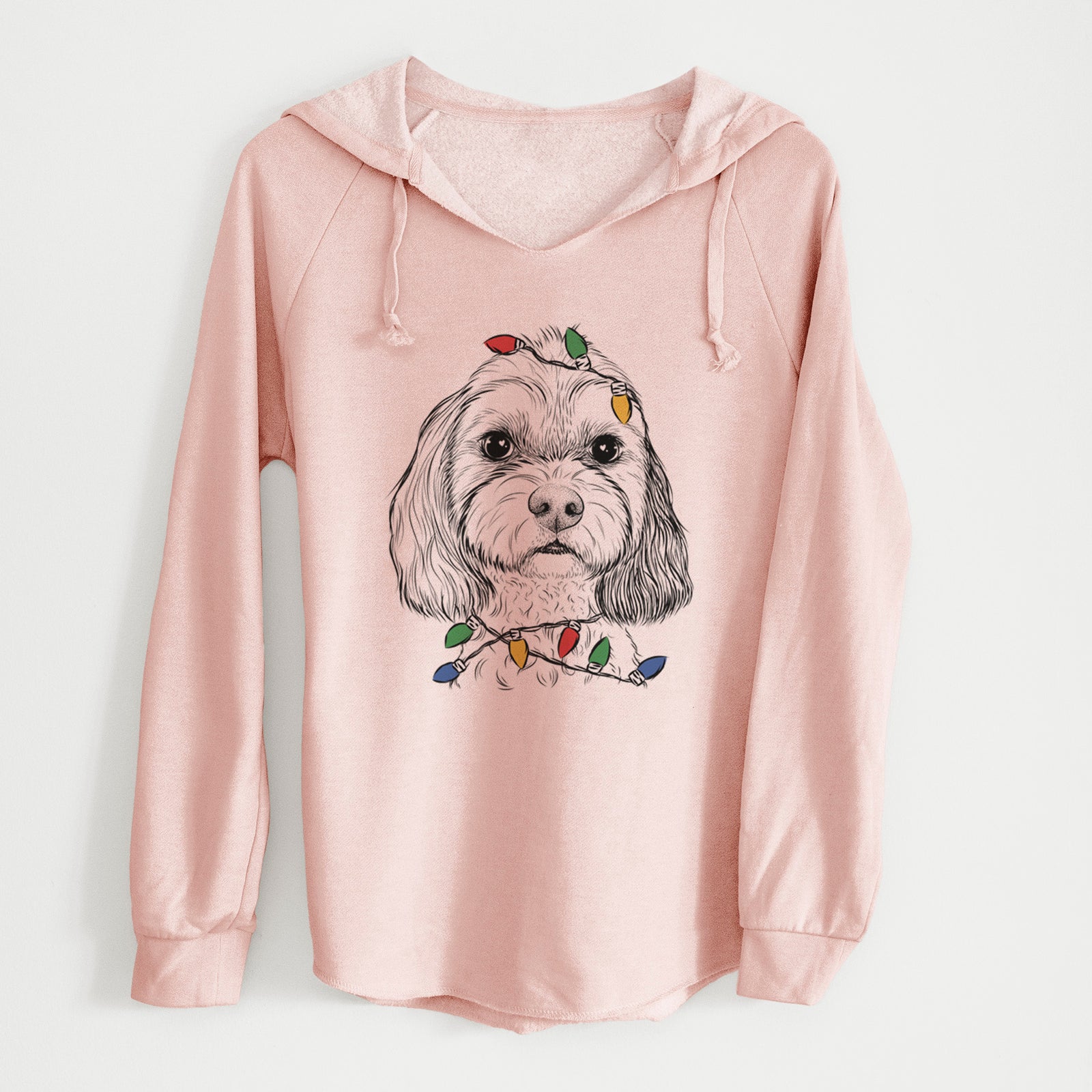 Christmas Lights Jasper Diggins the Cavapoo - Cali Wave Hooded Sweatshirt