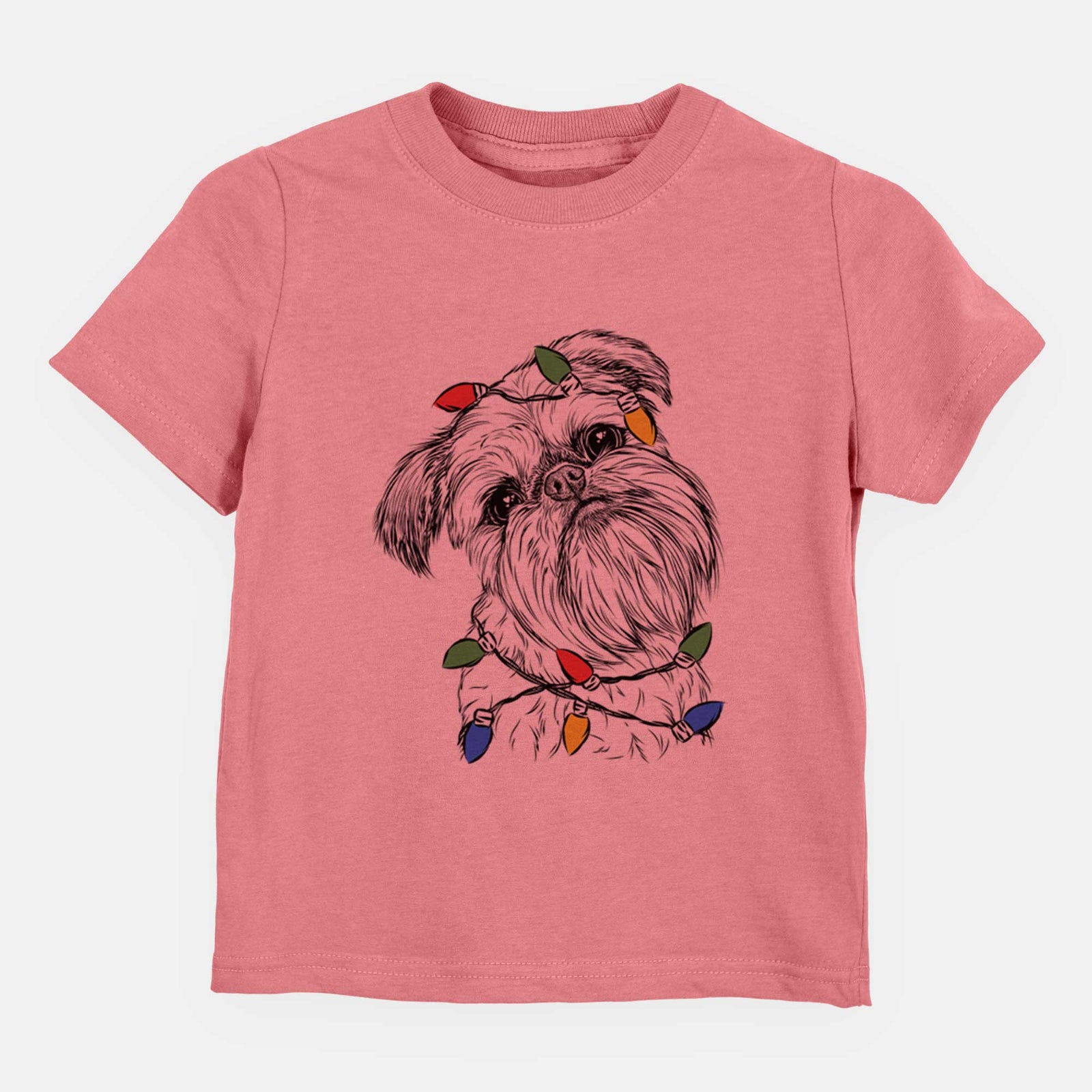 Christmas Lights Jasper Joe the Brussels Griffon - Kids/Youth/Toddler Shirt