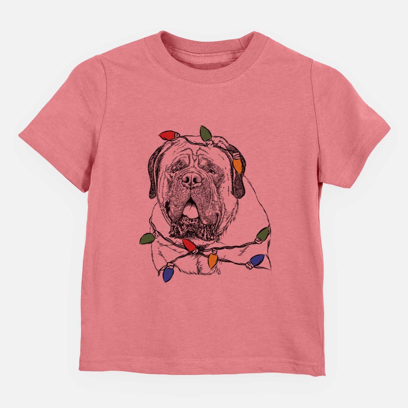 Christmas Lights Jed the English Mastiff - Kids/Youth/Toddler Shirt