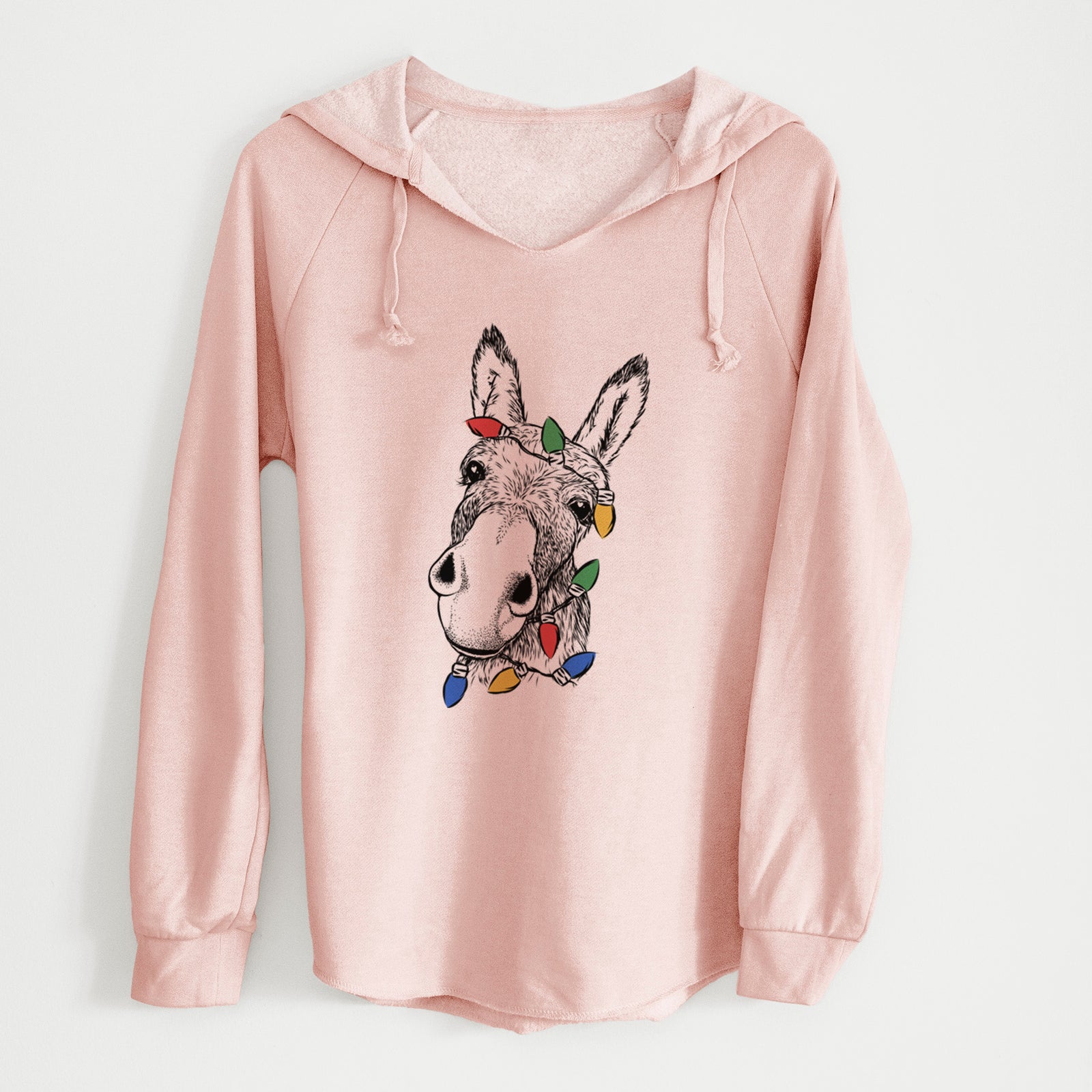 Christmas Lights Jenny the Donkey - Cali Wave Hooded Sweatshirt