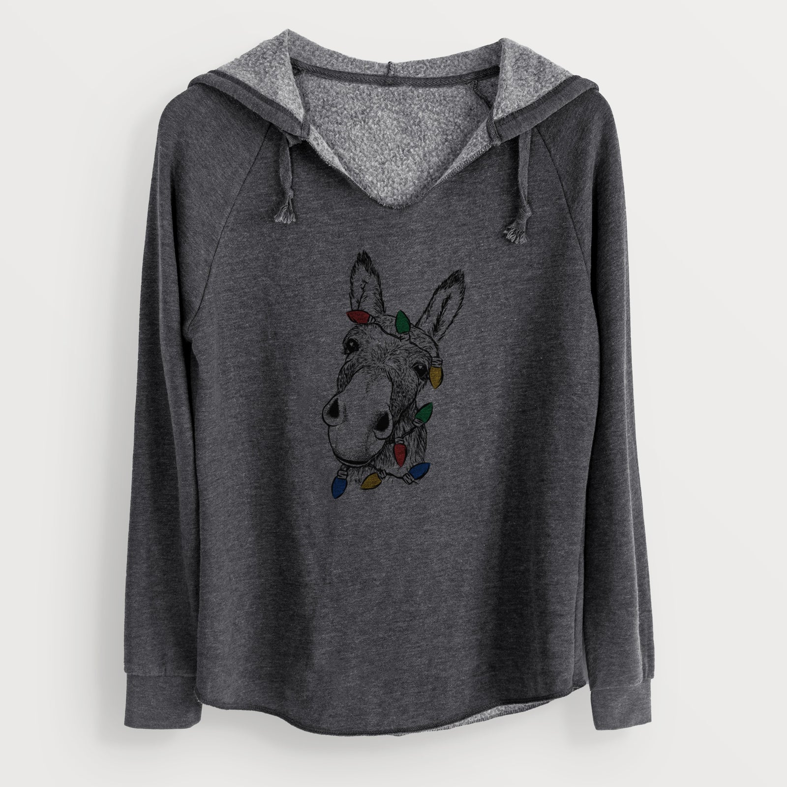 Christmas Lights Jenny the Donkey - Cali Wave Hooded Sweatshirt