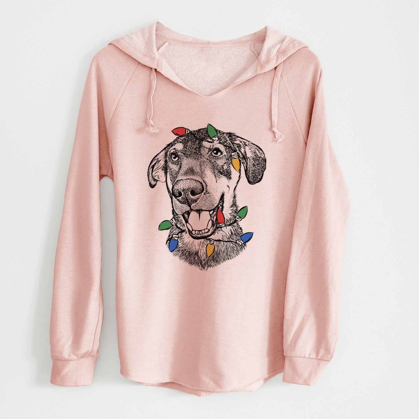 Christmas Lights Jet the Mixed Breed - Cali Wave Hooded Sweatshirt