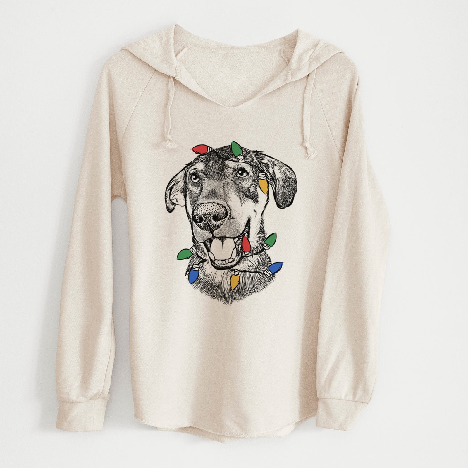 Christmas Lights Jet the Mixed Breed - Cali Wave Hooded Sweatshirt