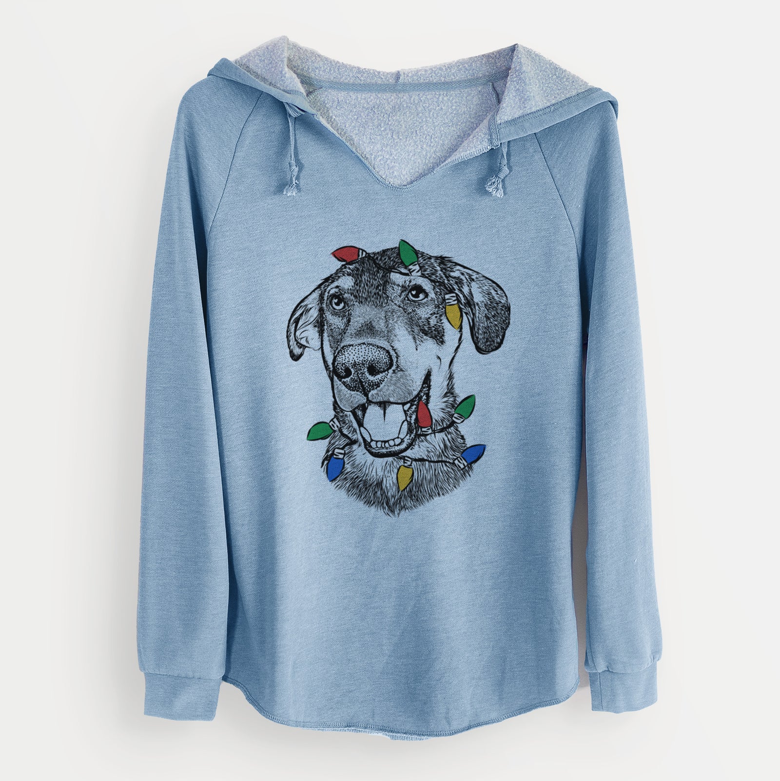 Christmas Lights Jet the Mixed Breed - Cali Wave Hooded Sweatshirt