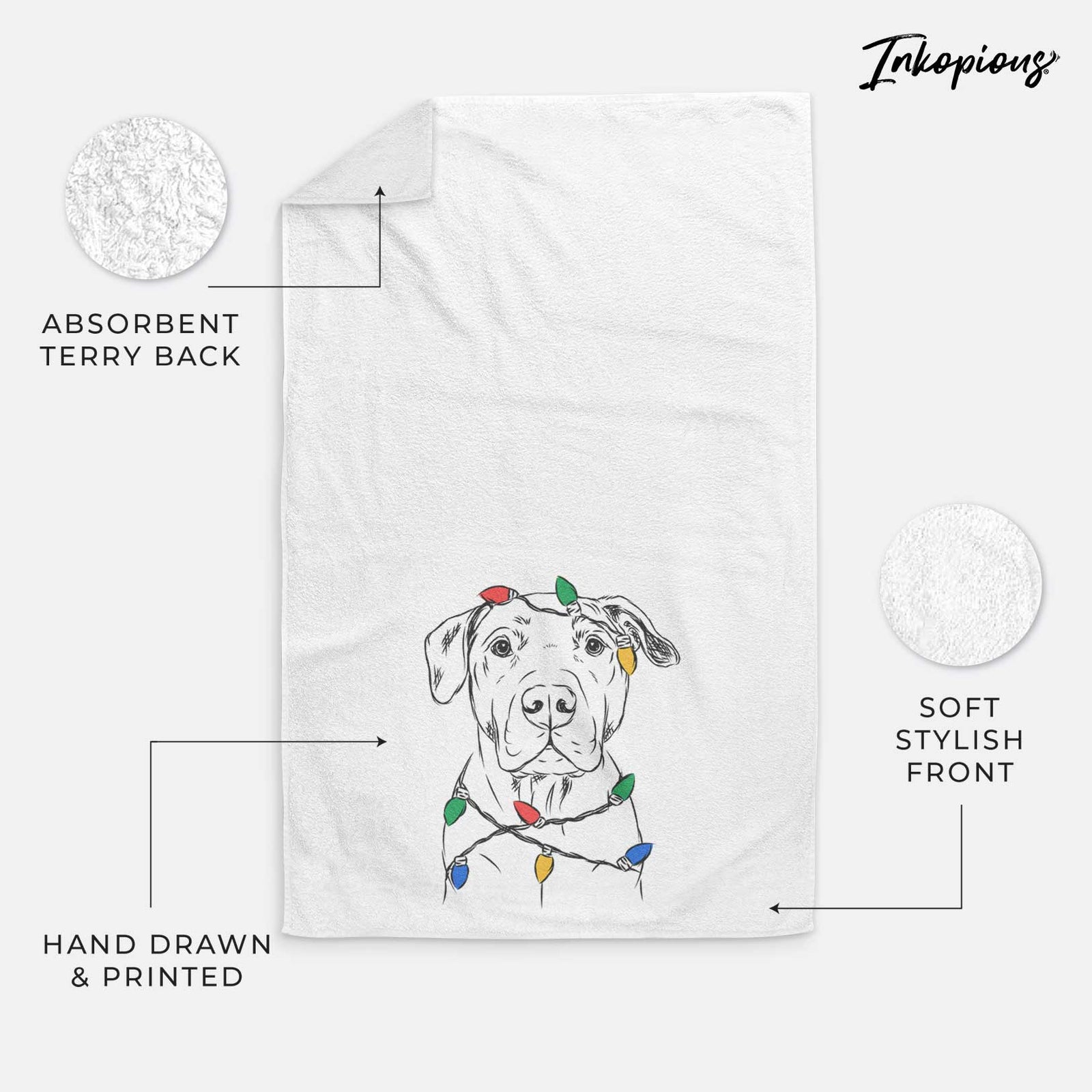 Kadin the Pitbull Decorative Hand Towel