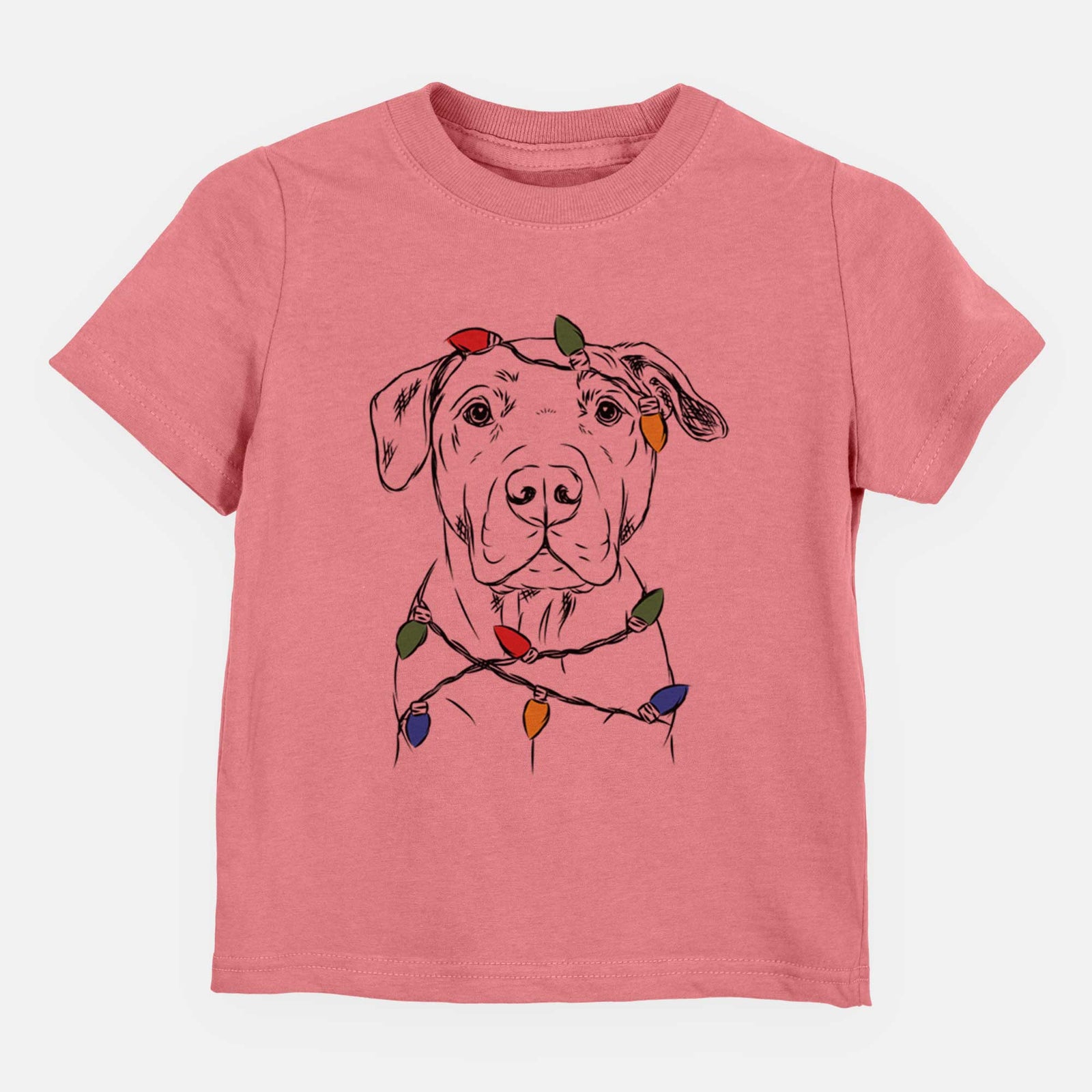 Christmas Lights Kadin the Pitbull - Kids/Youth/Toddler Shirt