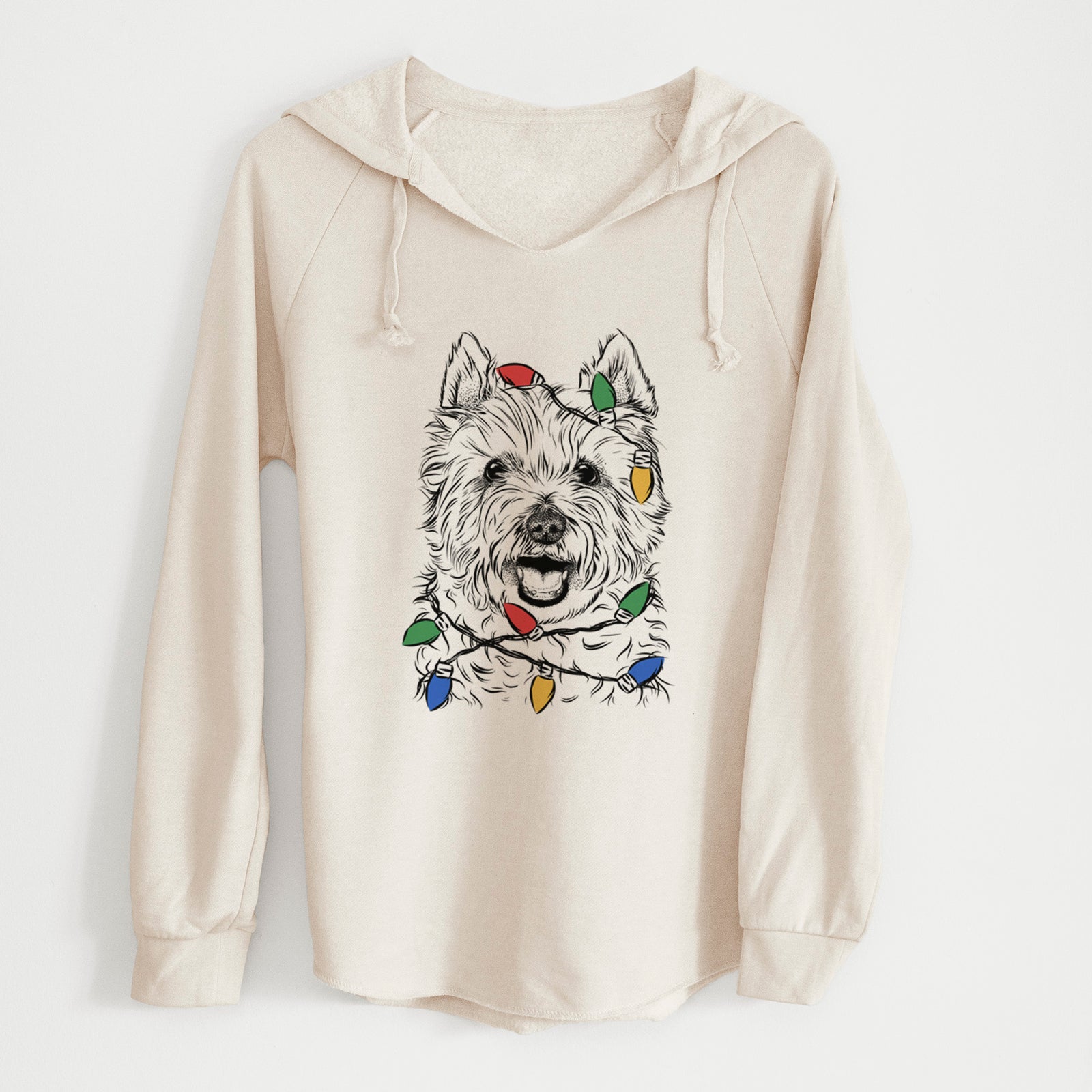 Christmas Lights Kami the West Highland Terrier - Cali Wave Hooded Sweatshirt