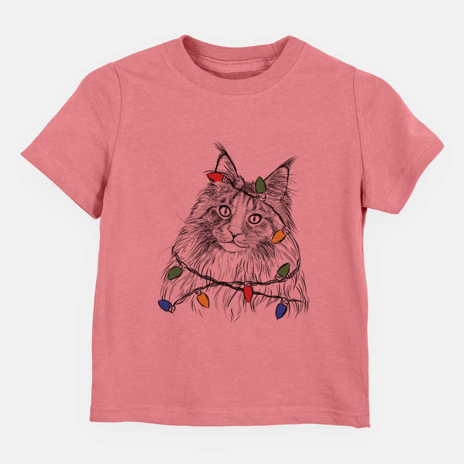 Christmas Lights Kiki the Maine Coon Cat - Kids/Youth/Toddler Shirt