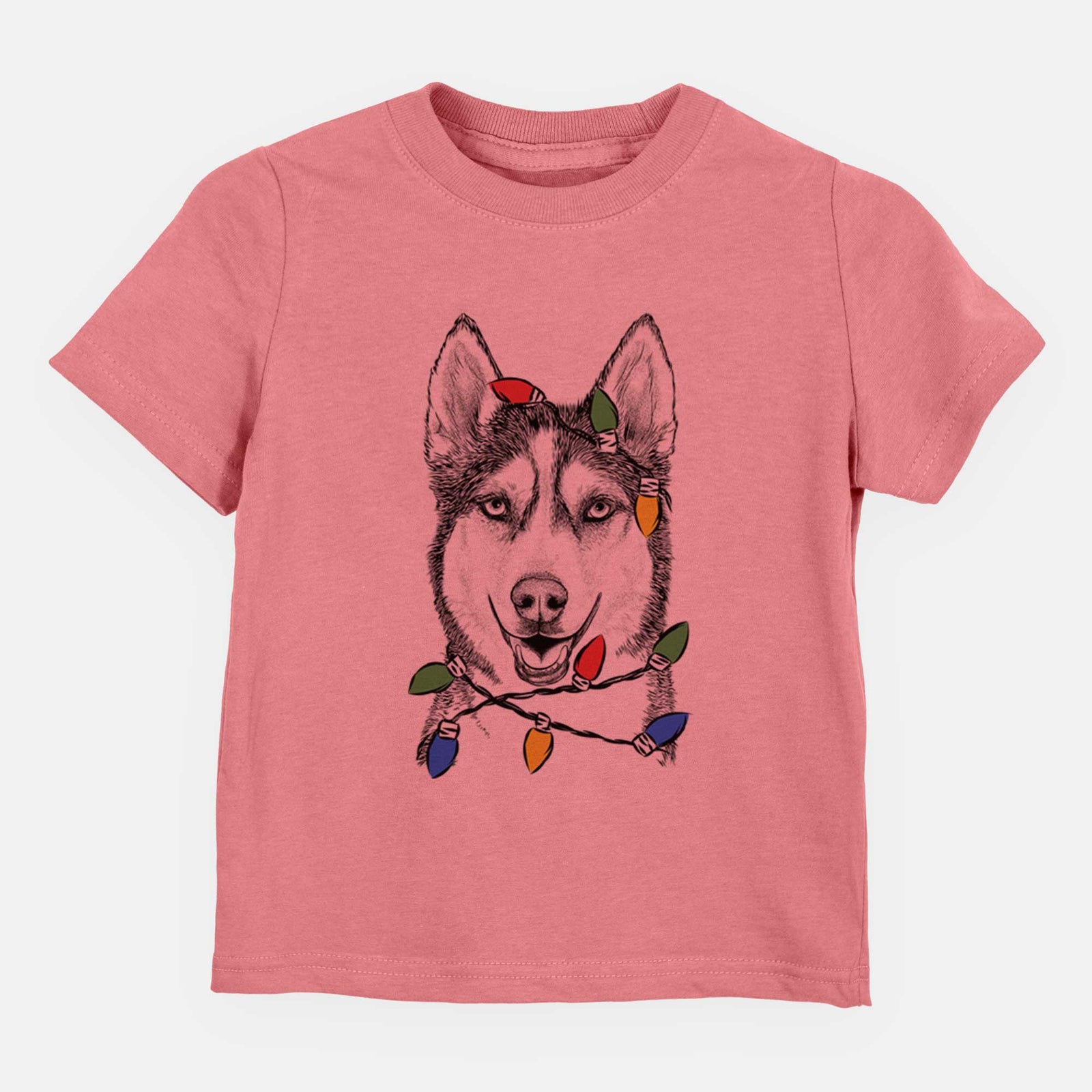Christmas Lights Kira the Siberian Husky - Kids/Youth/Toddler Shirt