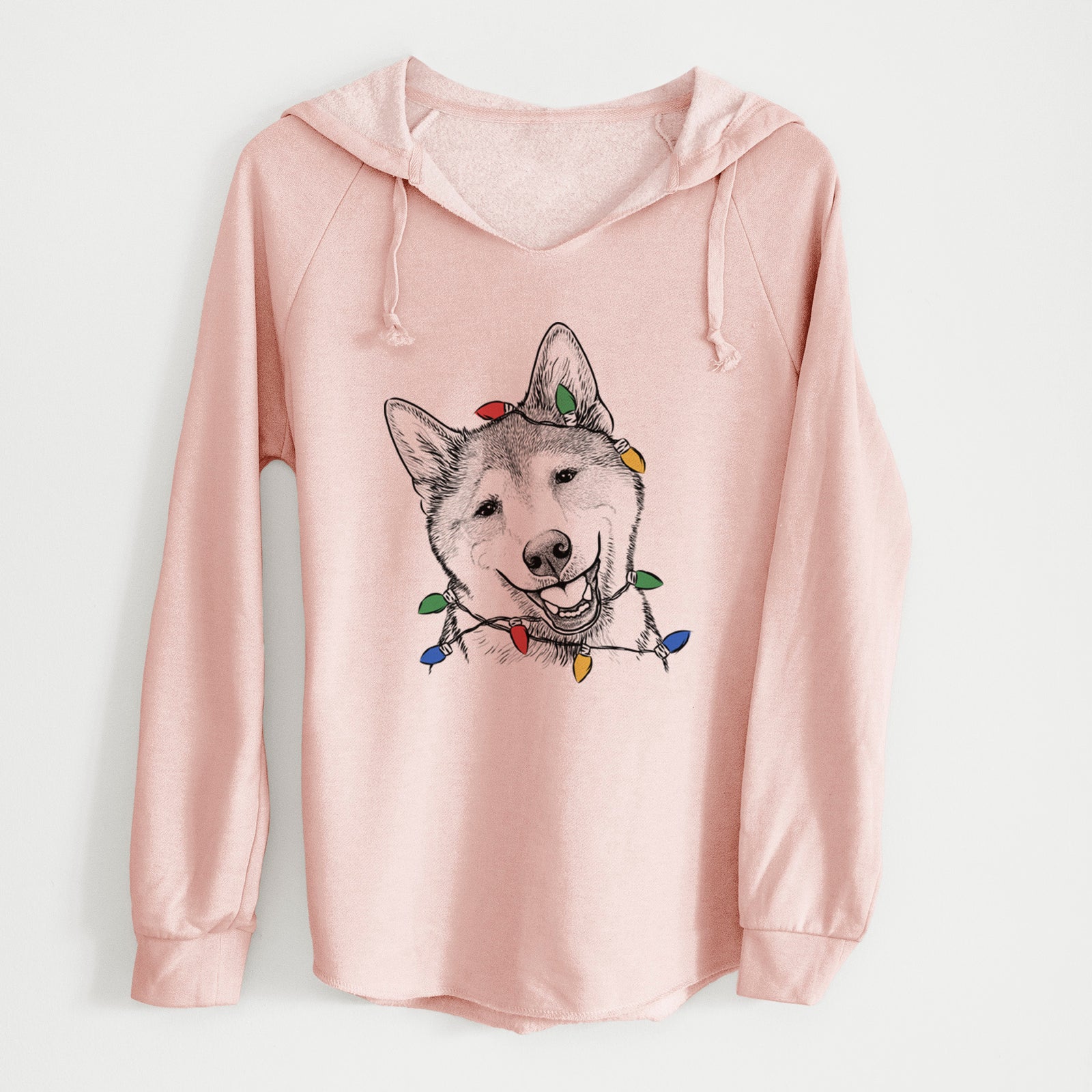 Christmas Lights Koby the Shiba Inu - Cali Wave Hooded Sweatshirt