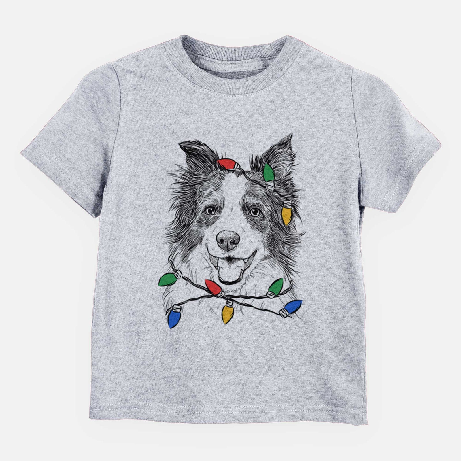 Christmas Lights Kylee the Border Collie - Kids/Youth/Toddler Shirt