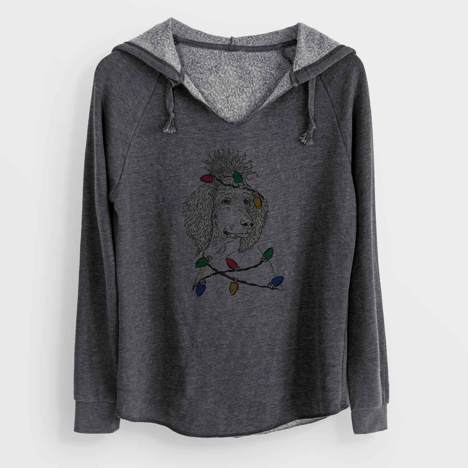 Christmas Lights Leo the Poodle - Cali Wave Hooded Sweatshirt
