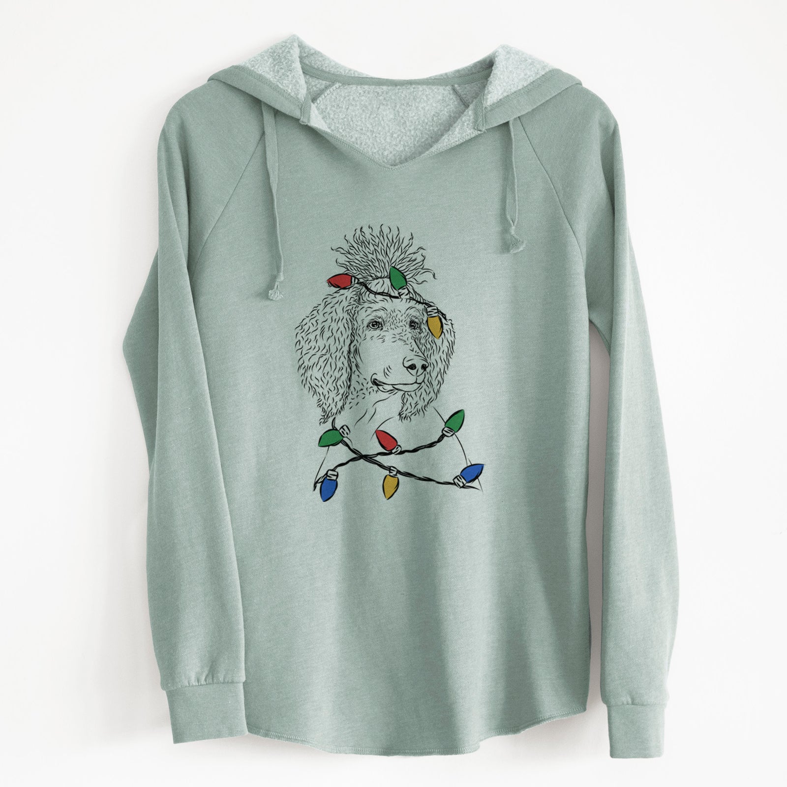 Christmas Lights Leo the Poodle - Cali Wave Hooded Sweatshirt