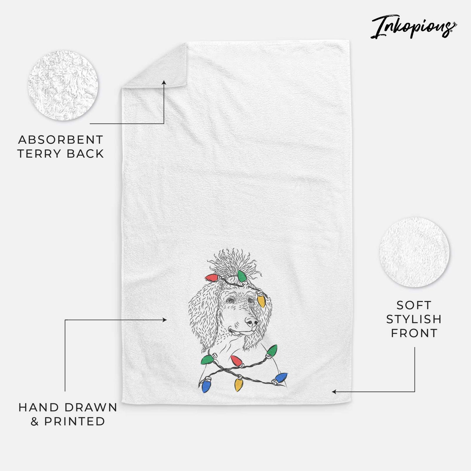 Leo the Poodle Decorative Hand Towel