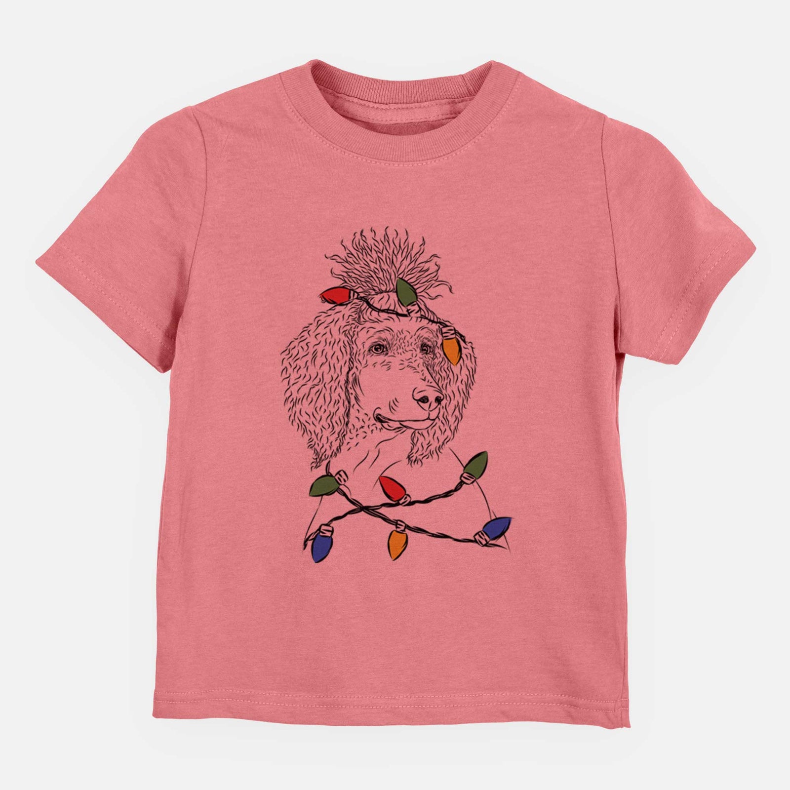 Christmas Lights Leo the Poodle - Kids/Youth/Toddler Shirt