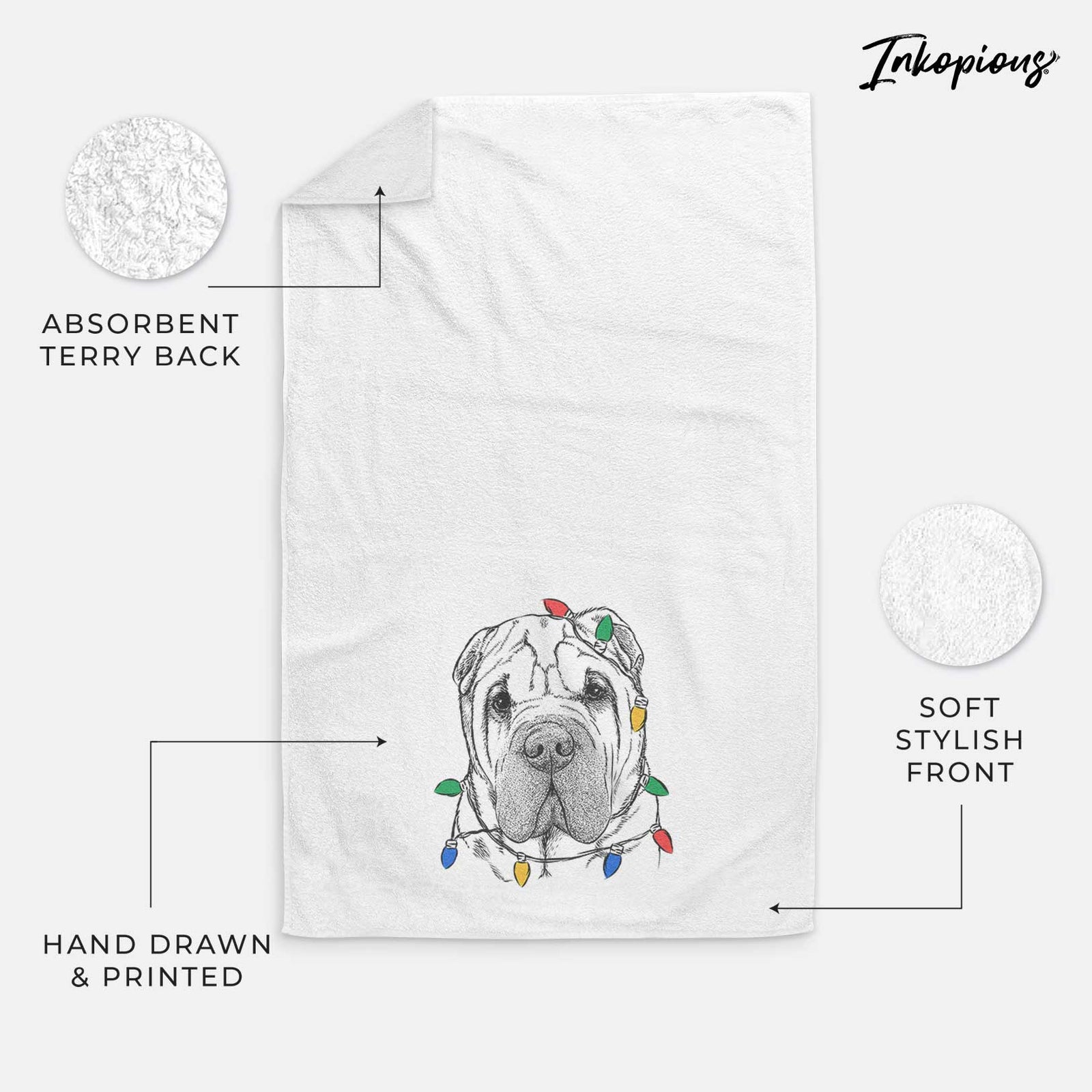 Lilly the Shar Pei Decorative Hand Towel