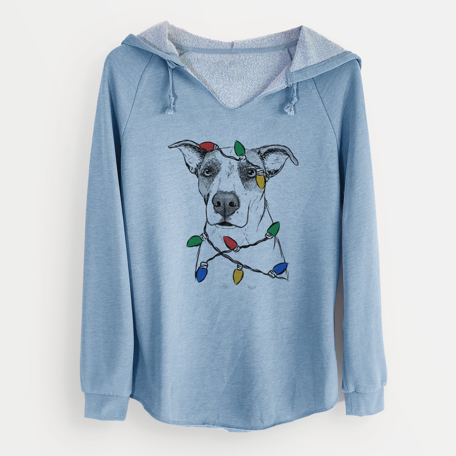 Christmas Lights Lily the Mixed Breed - Cali Wave Hooded Sweatshirt