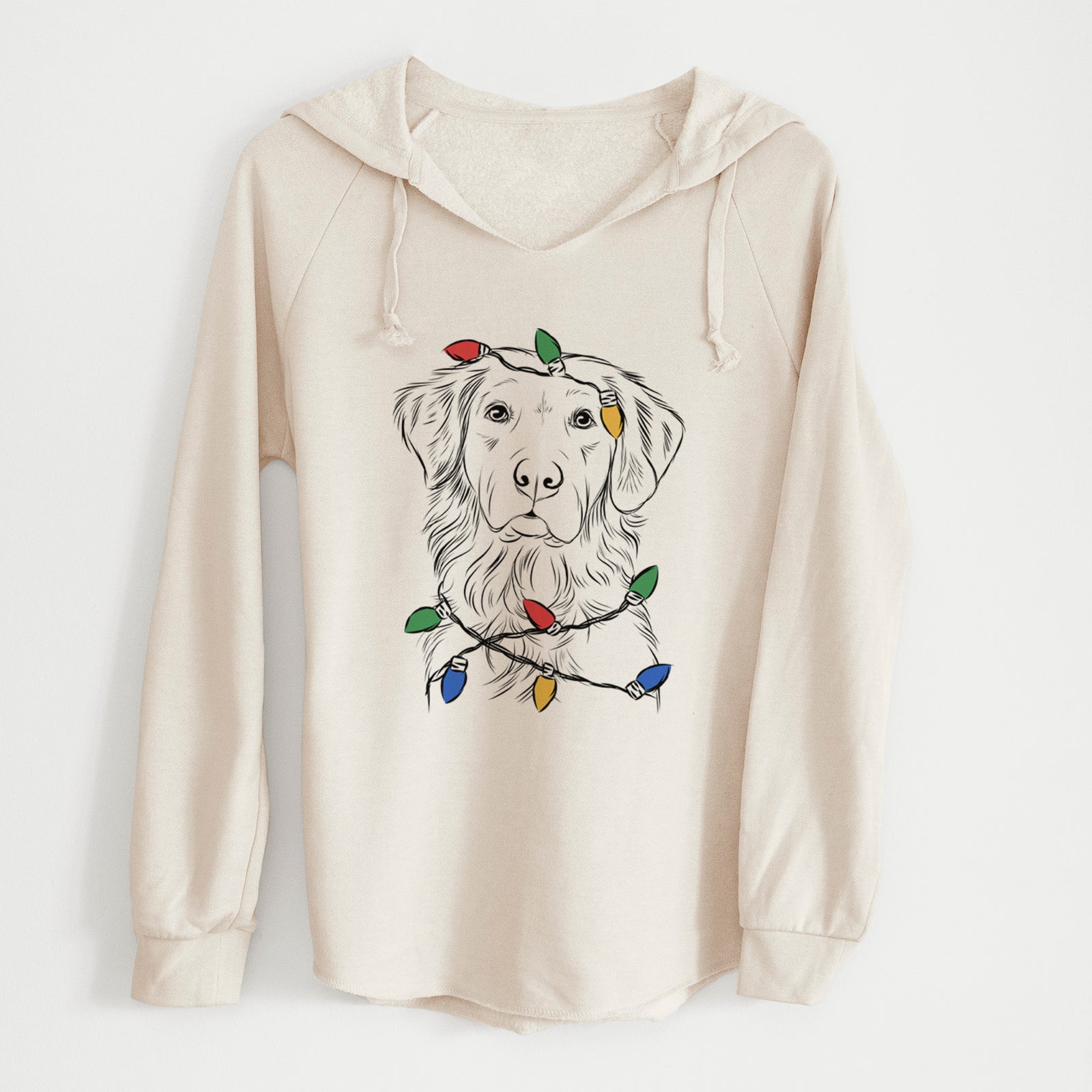 Christmas Lights Linden the Golden Retriever - Cali Wave Hooded Sweatshirt