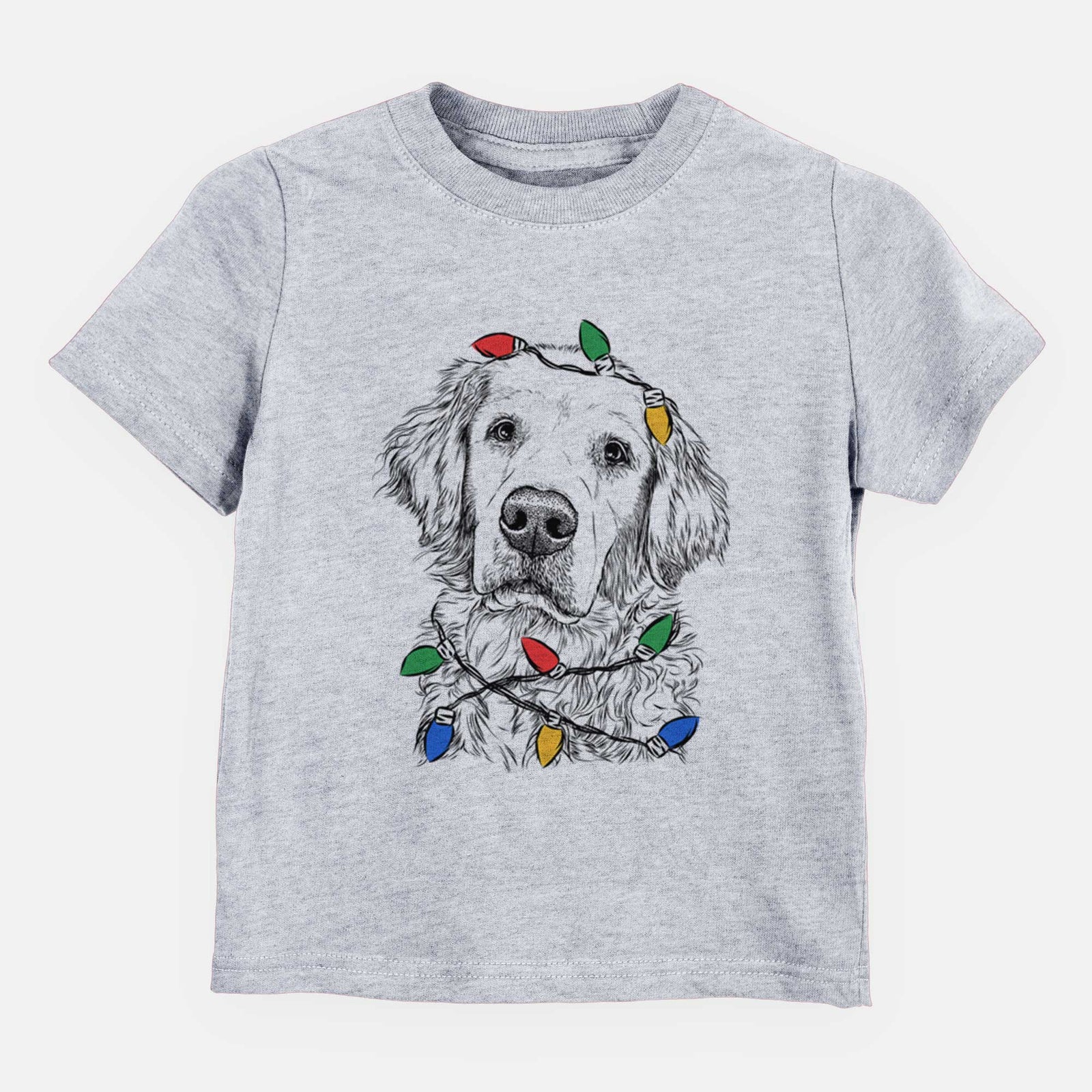 Christmas Lights Loganator the Golden Retriever - Kids/Youth/Toddler Shirt