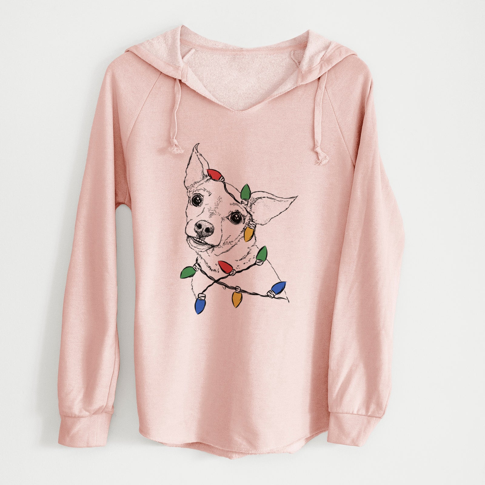 Christmas Lights Lola the Chiweenie - Cali Wave Hooded Sweatshirt