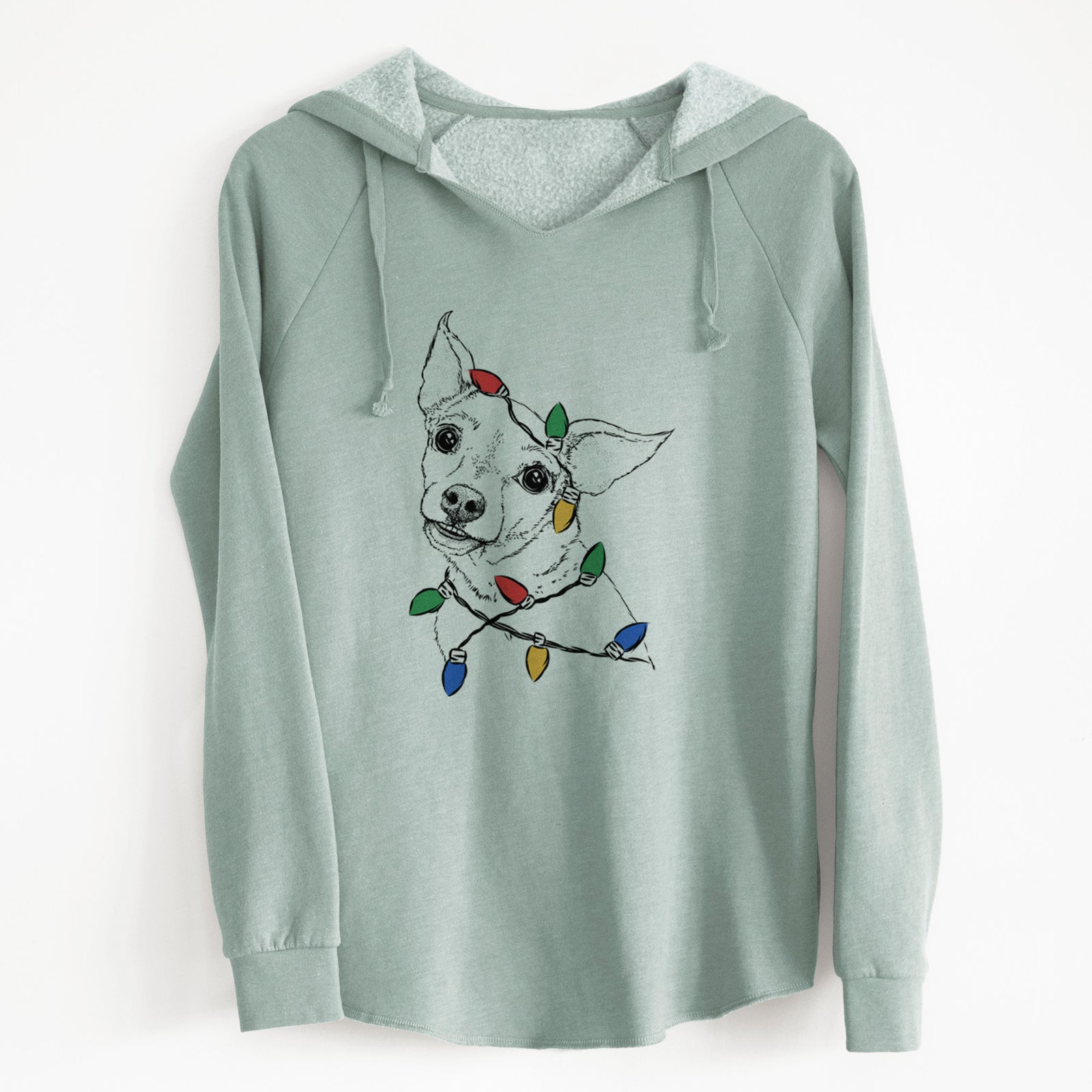 Christmas Lights Lola the Chiweenie - Cali Wave Hooded Sweatshirt