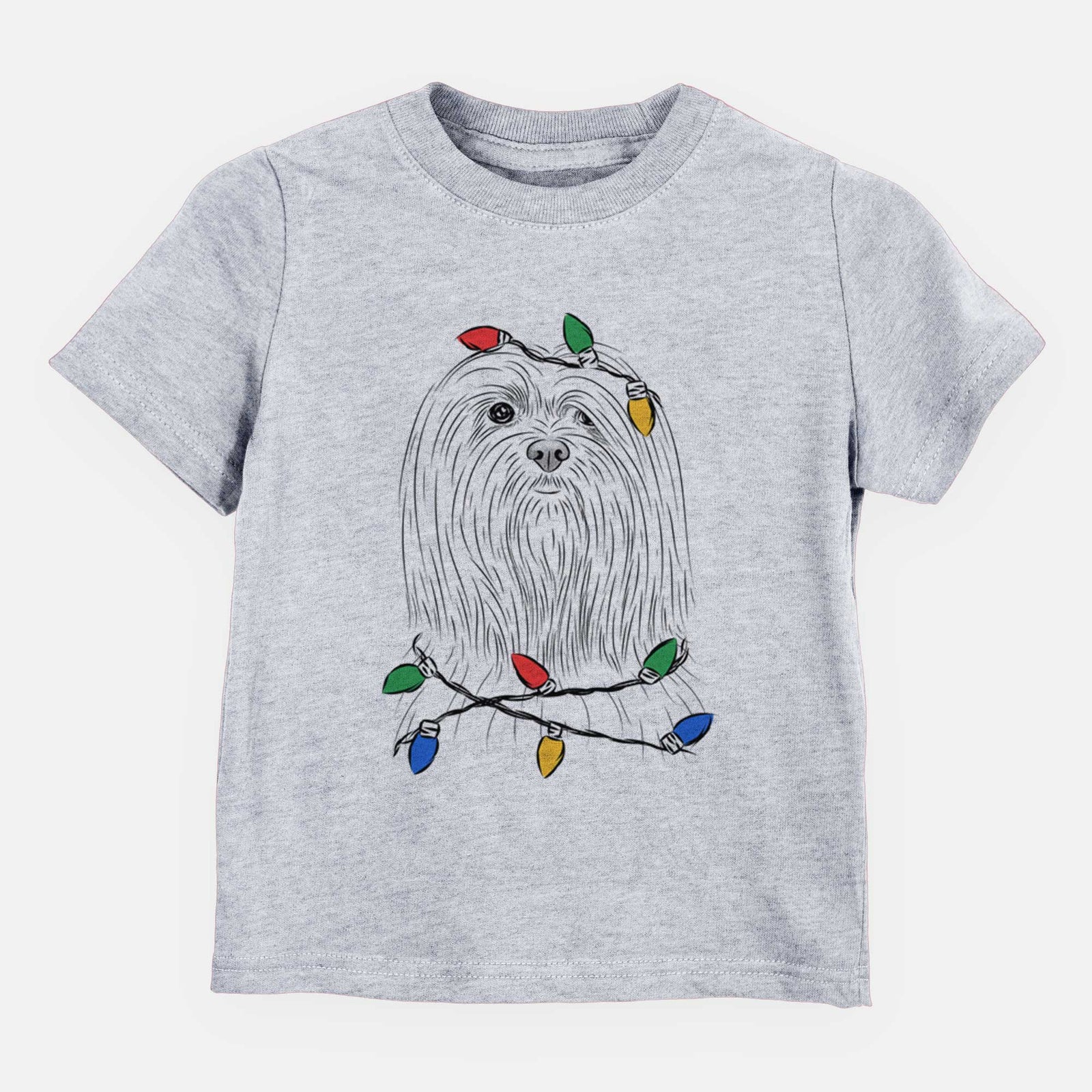 Christmas Lights Lorenzo the Lhasa Apso - Kids/Youth/Toddler Shirt