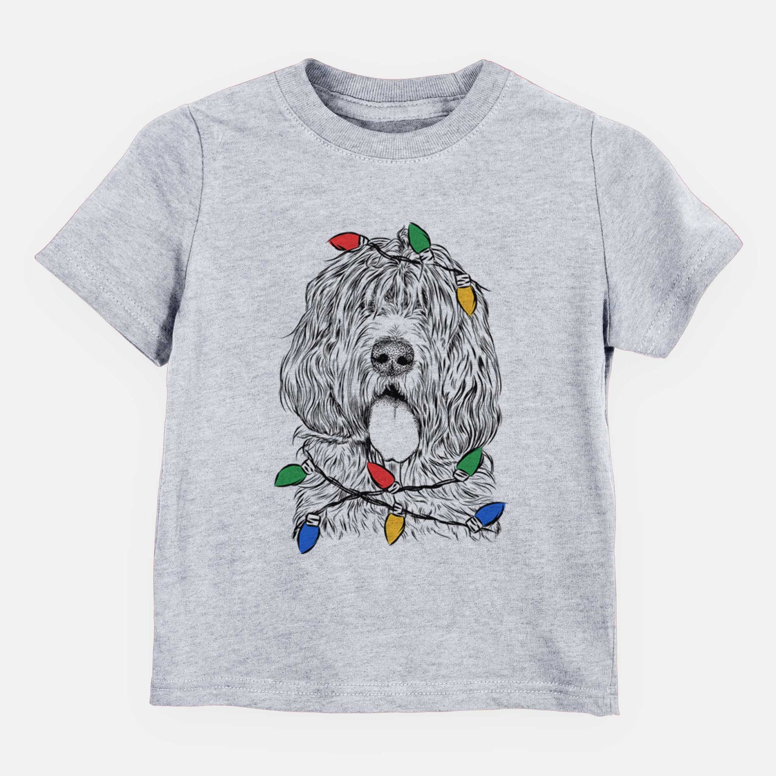 Christmas Lights Lou the Otterhound - Kids/Youth/Toddler Shirt