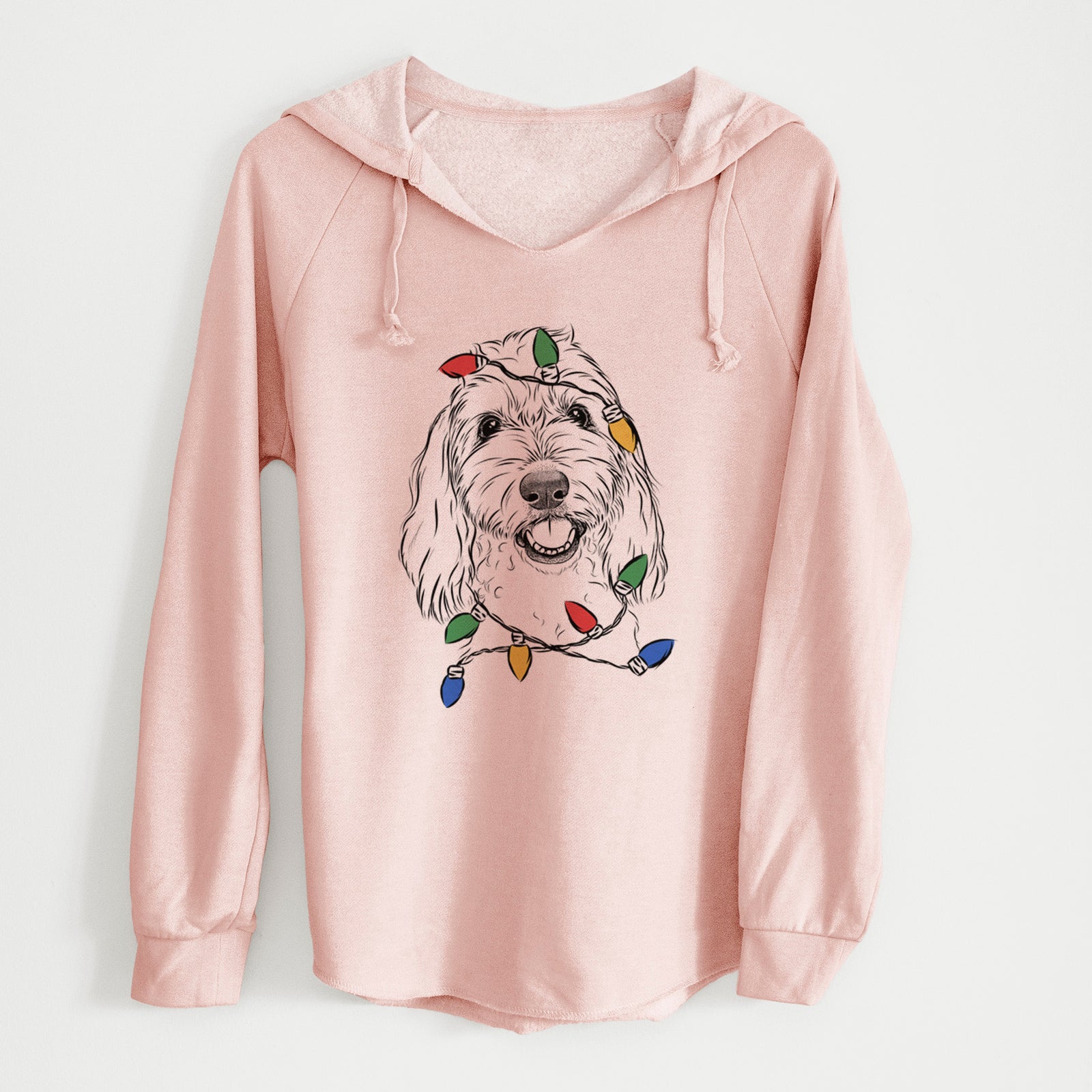 Christmas Lights Louie the Coton de Tulear - Cali Wave Hooded Sweatshirt