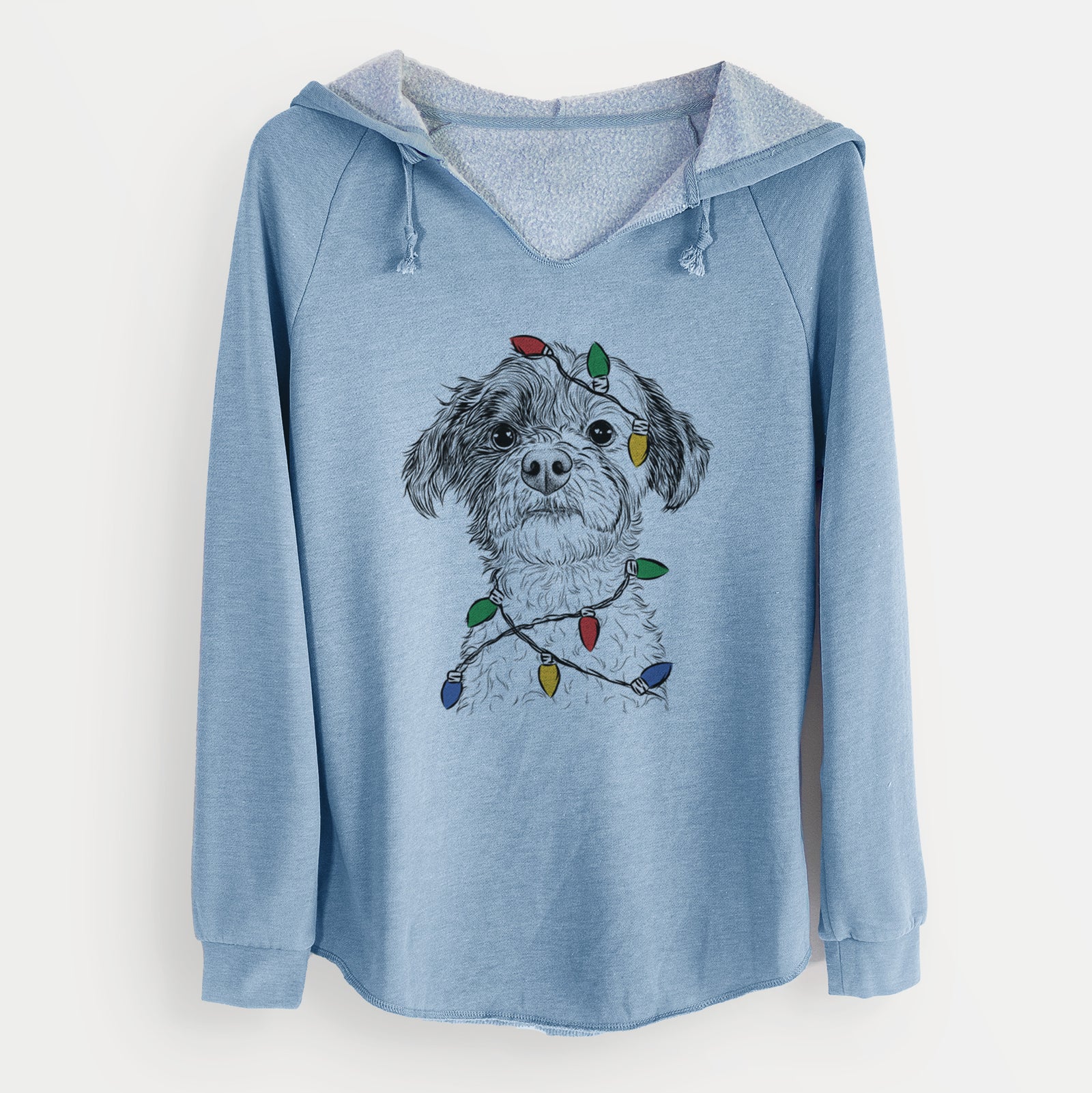 Christmas Lights Louise the Havanese - Cali Wave Hooded Sweatshirt