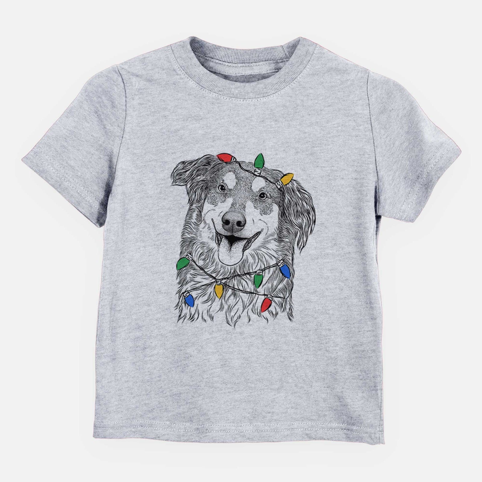 Christmas Lights Maddie the English Shepherd - Kids/Youth/Toddler Shirt