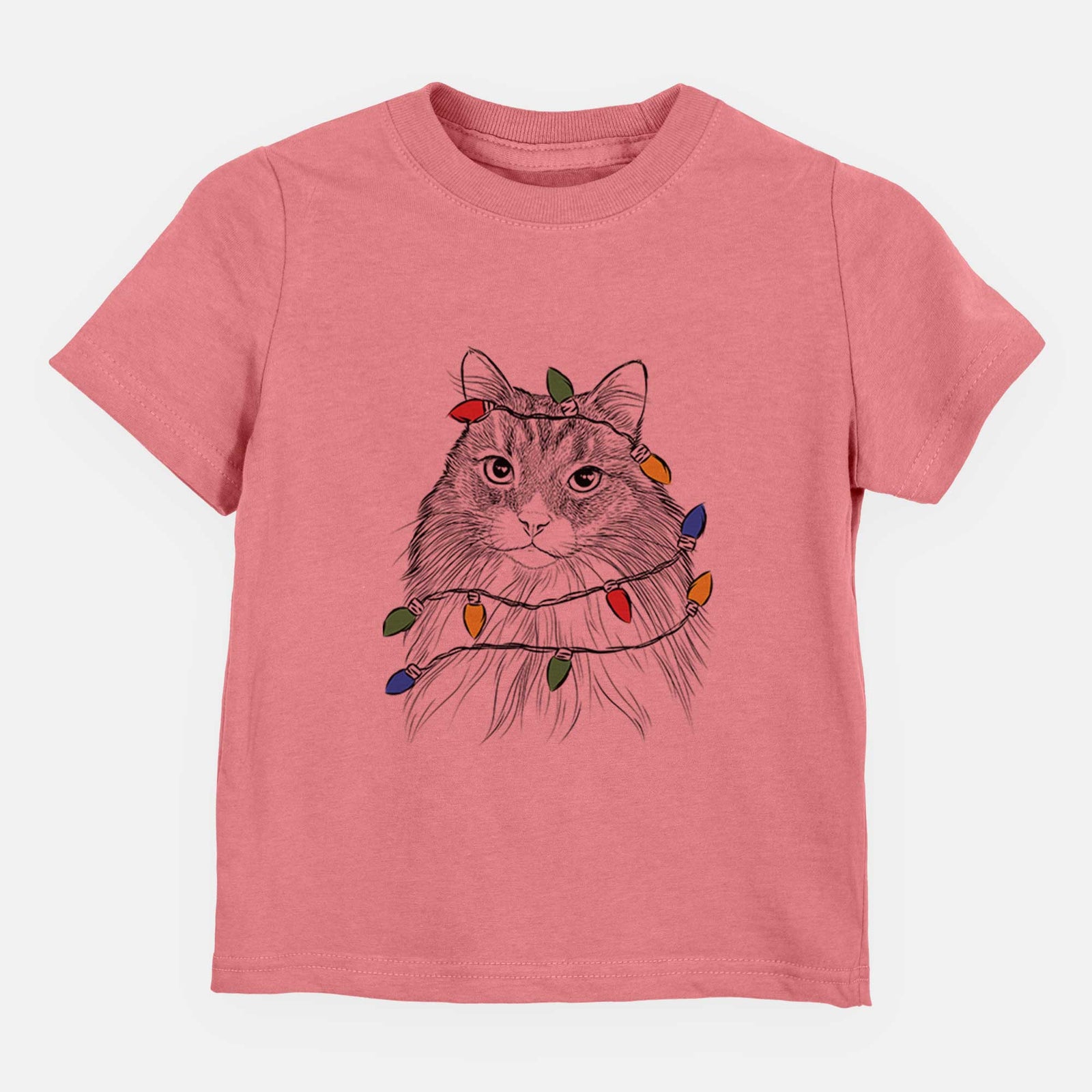 Christmas Lights Maks the Siberian Cat - Kids/Youth/Toddler Shirt