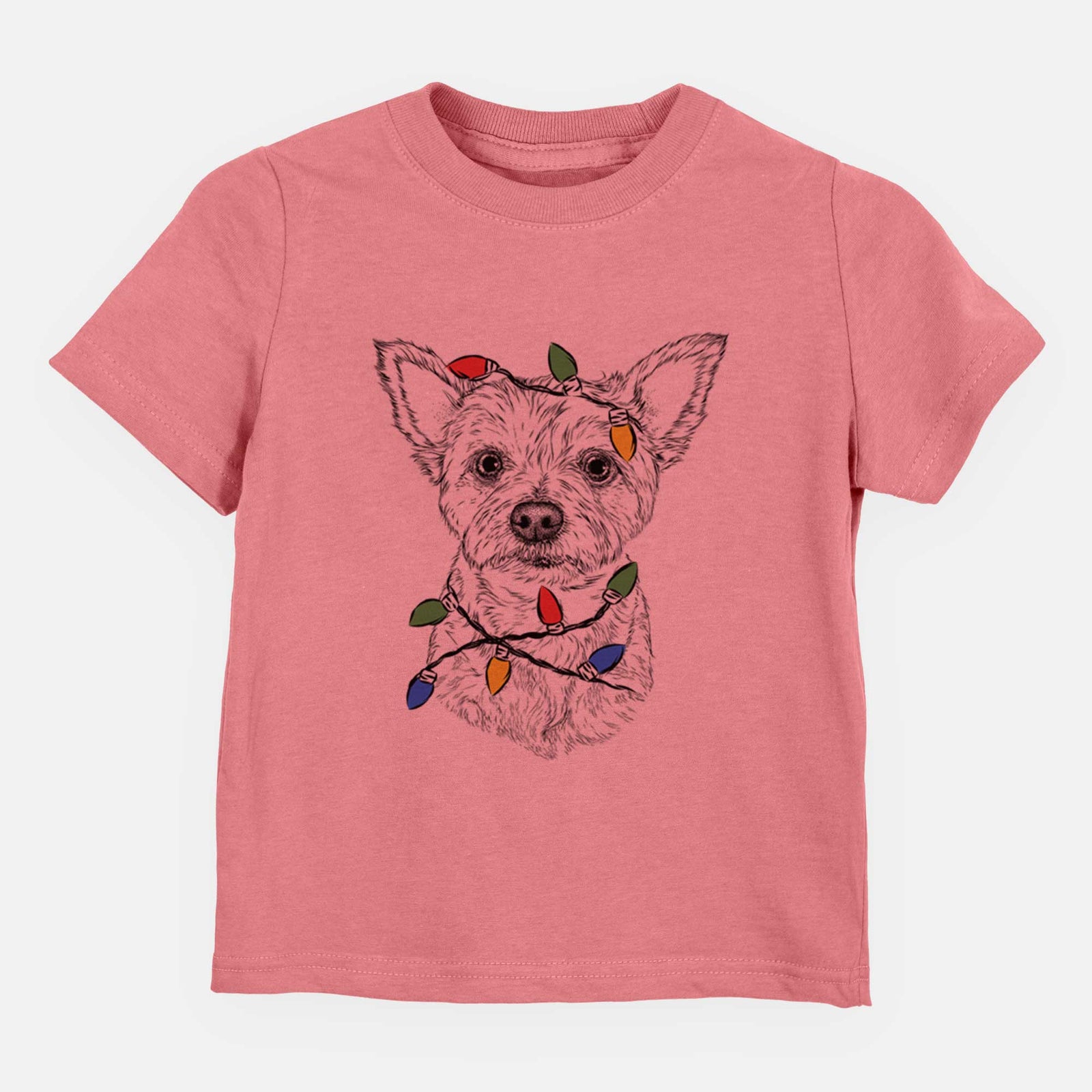 Christmas Lights Mango the Yorker Cairn Terrier Mix - Kids/Youth/Toddler Shirt