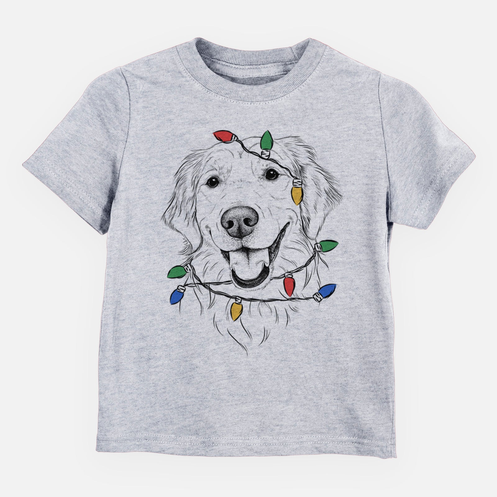 Christmas Lights Maple the Golden Retriever - Kids/Youth/Toddler Shirt